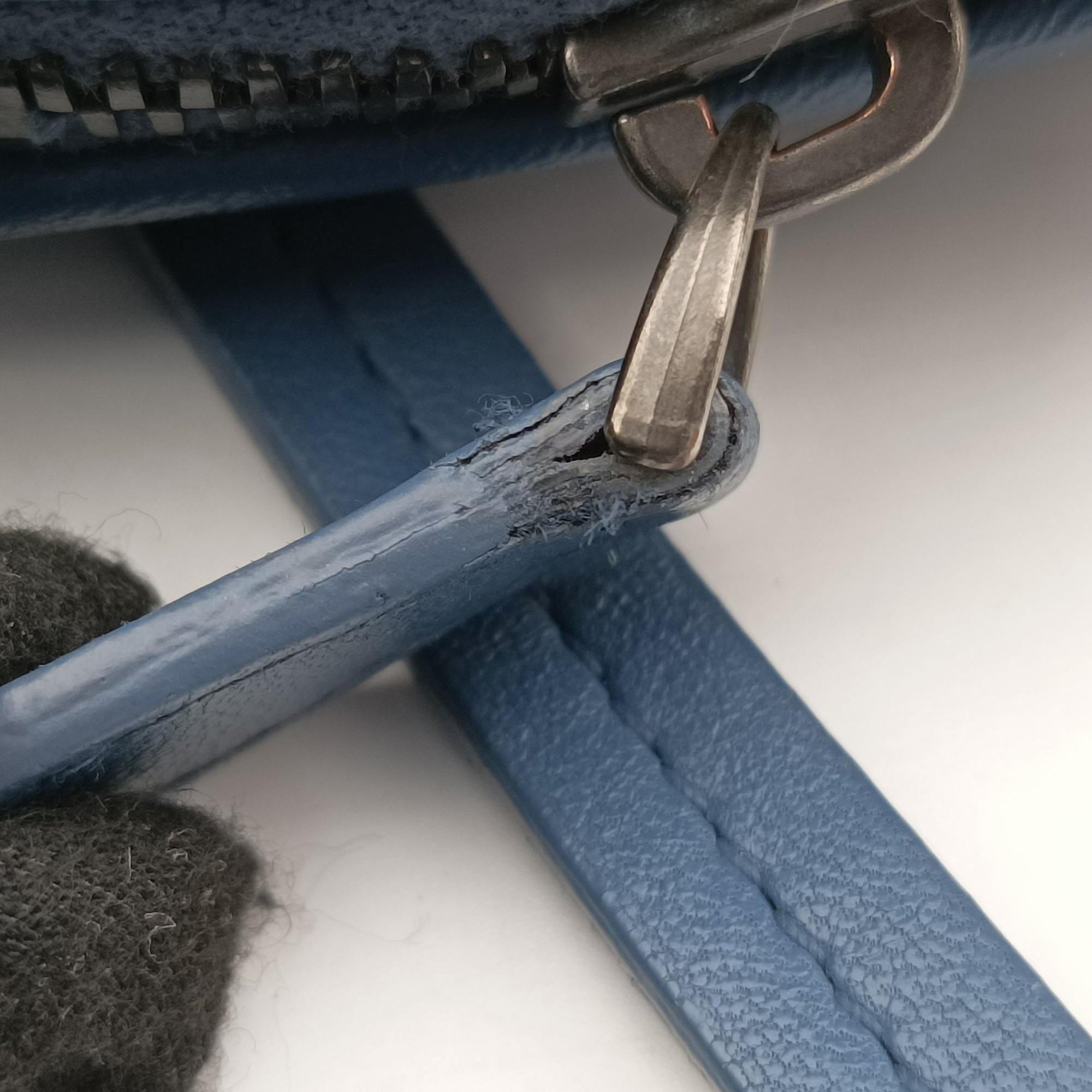 Pre-owned Bottega Veneta NODINI Intrecciato Blue lambskin  shoulderbag | stylenewstar