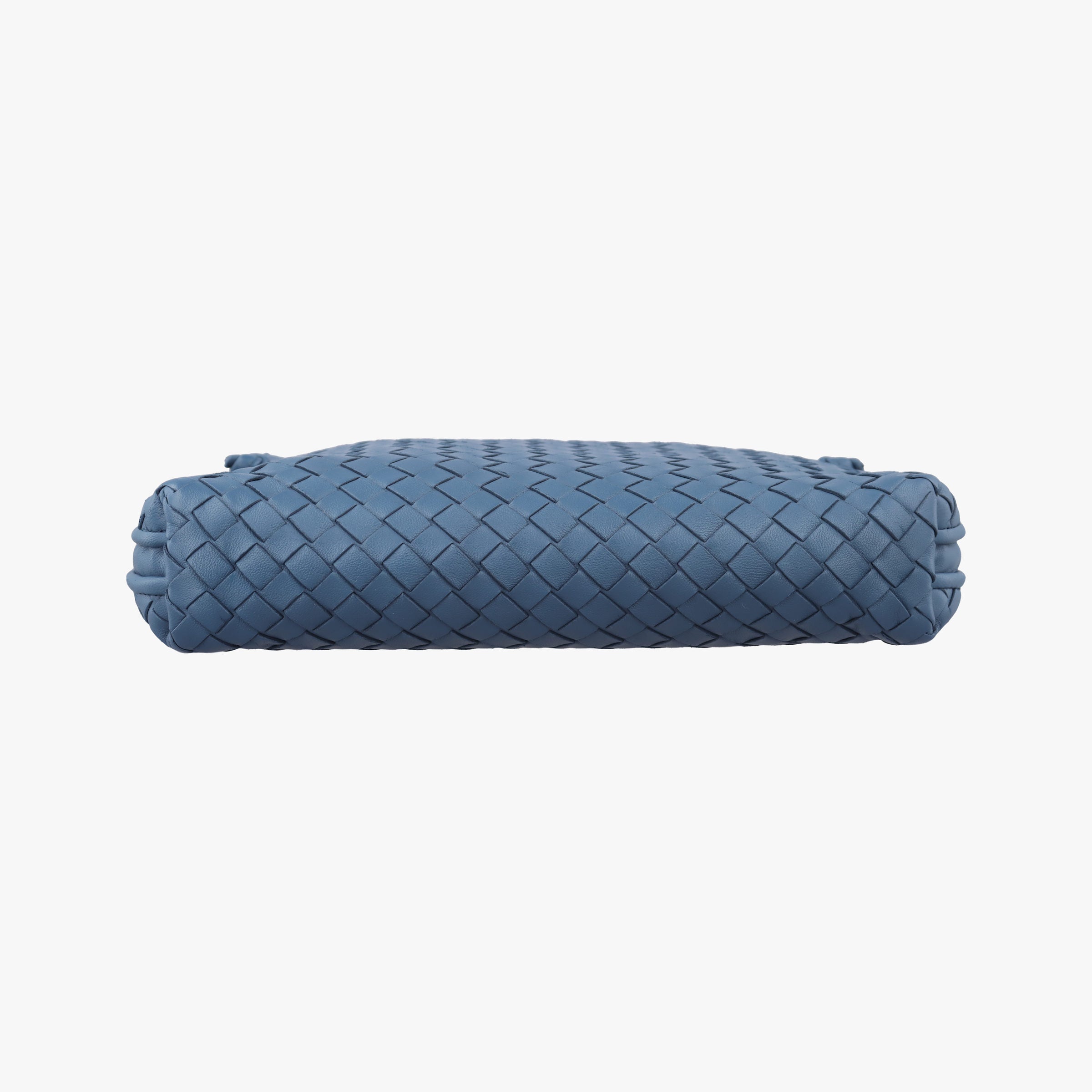 Pre-owned Bottega Veneta NODINI Intrecciato Blue lambskin  shoulderbag | stylenewstar