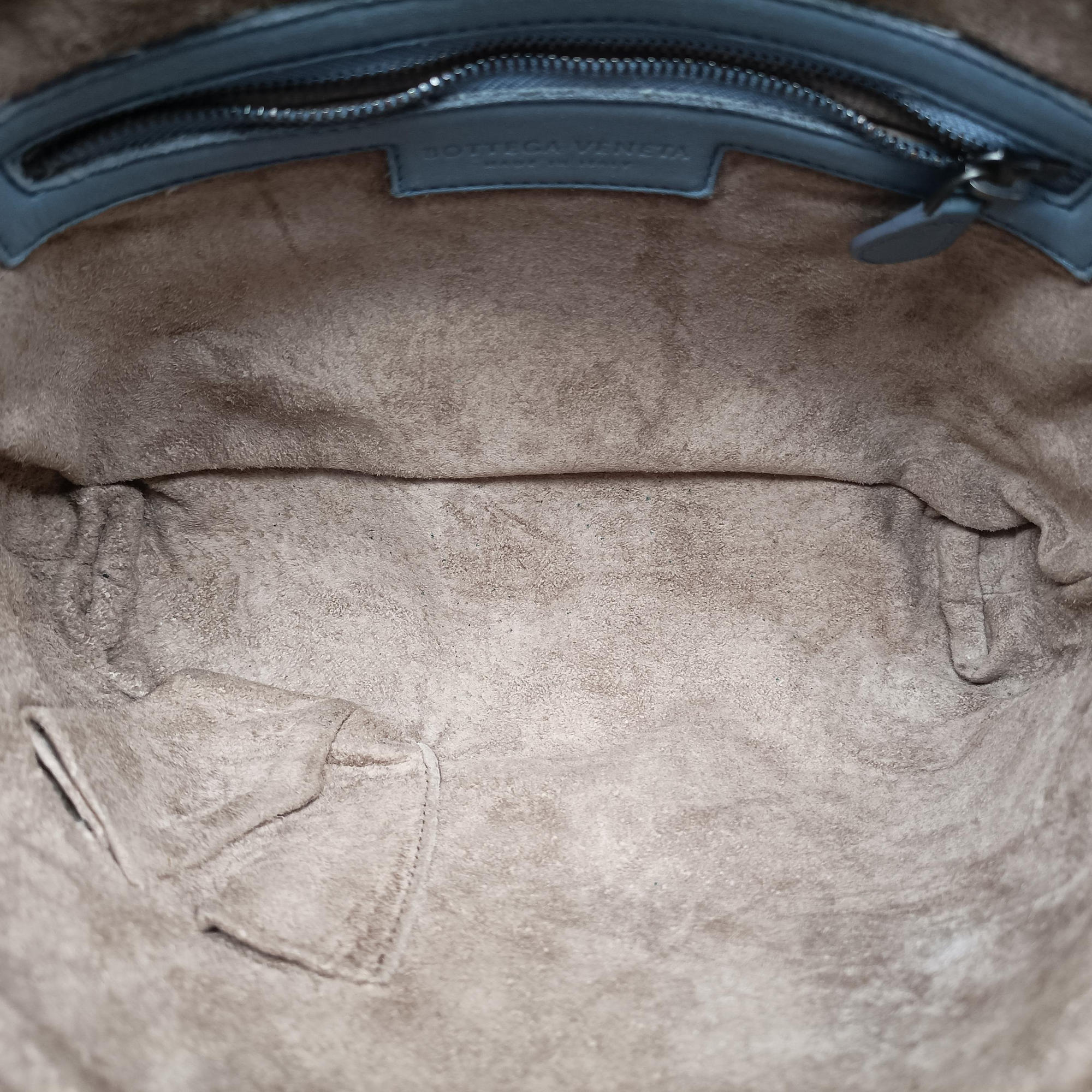 Pre-owned Bottega Veneta NODINI Intrecciato Blue lambskin  shoulderbag | stylenewstar