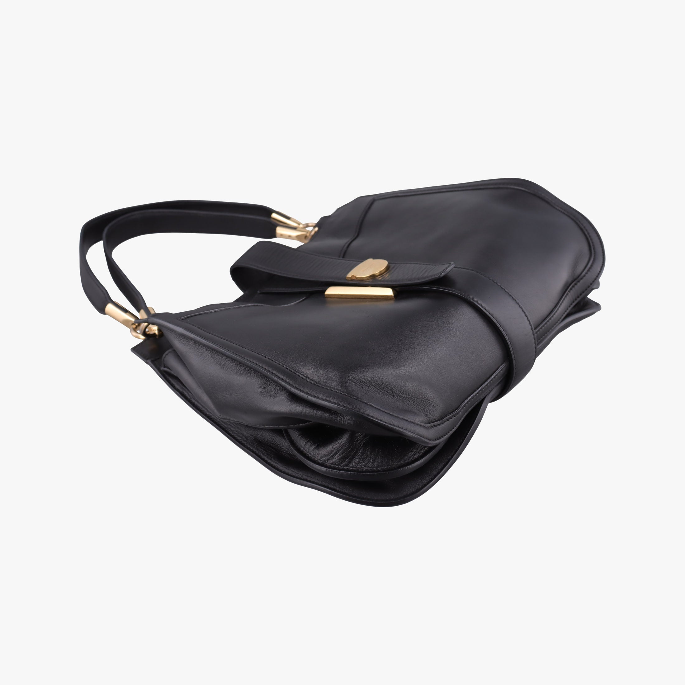 Pre-owned Ferragamo Enny hobo Black Leather  shoulderbag | stylenewstar
