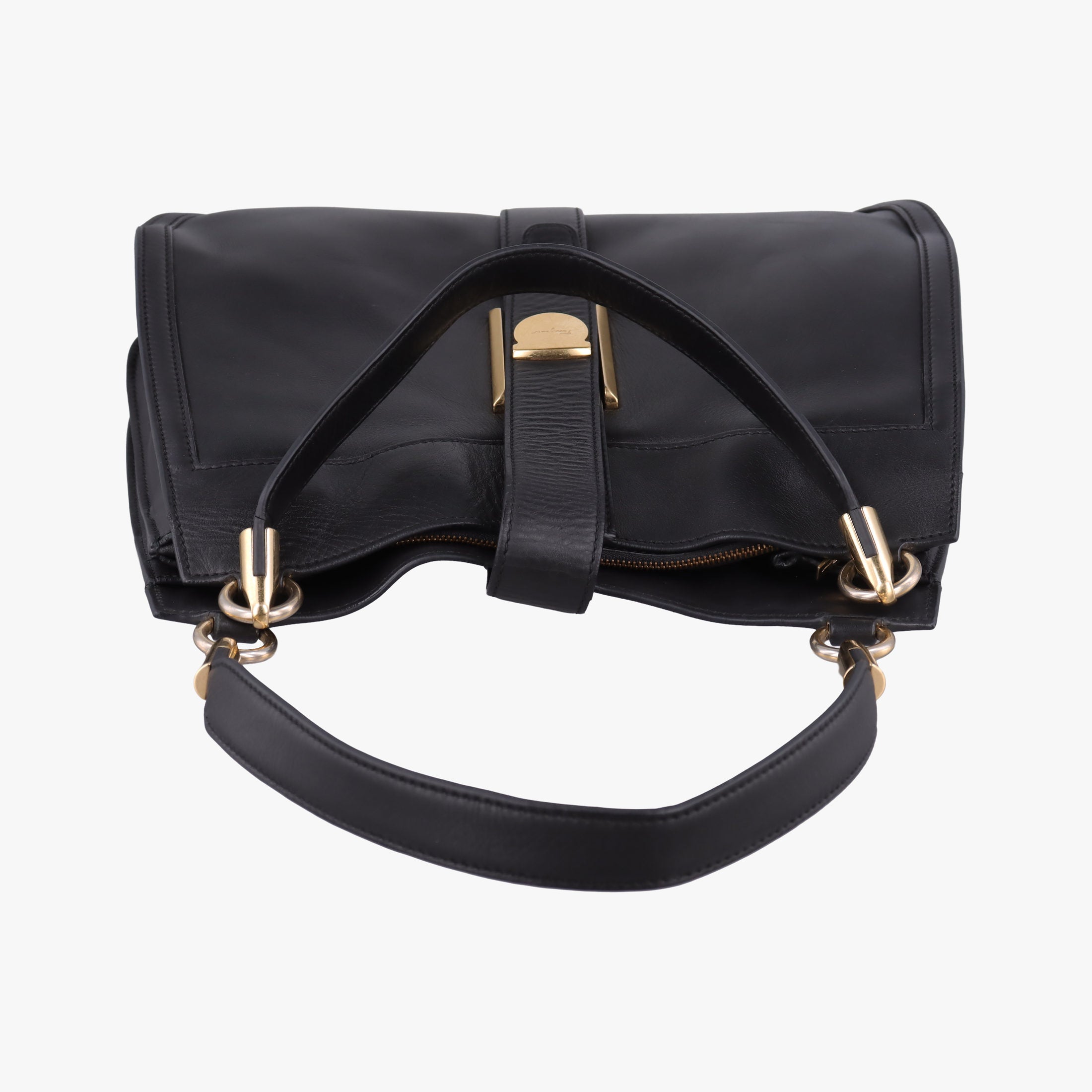 Pre-owned Ferragamo Enny hobo Black Leather  shoulderbag | stylenewstar