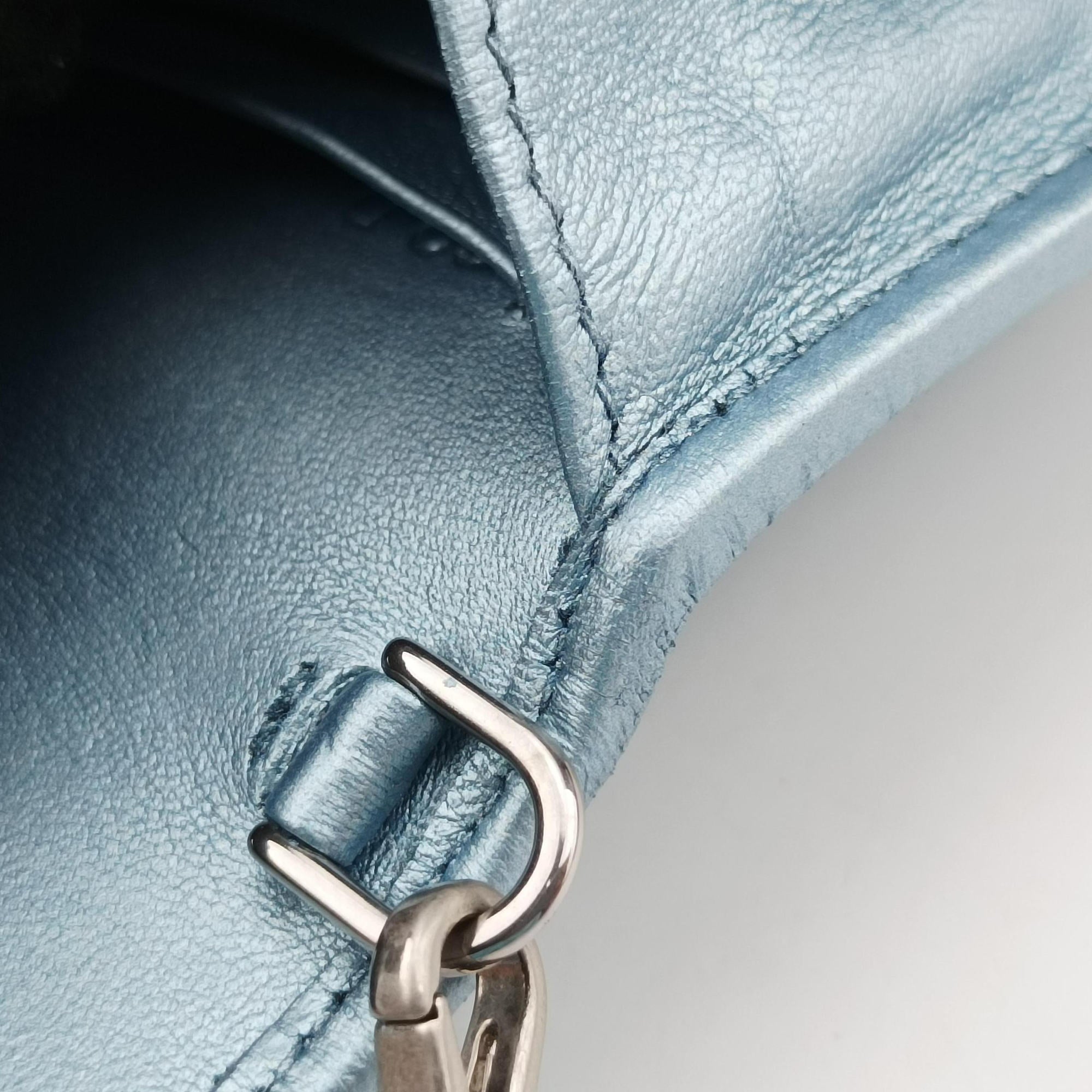 Secondhand Prada Diagramme Blue Leather  shoulderbag | stylenewstar