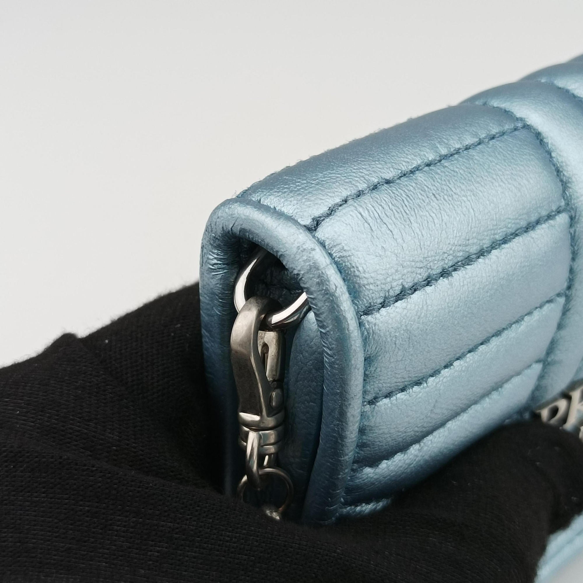 Secondhand Prada Diagramme Blue Leather  shoulderbag | stylenewstar