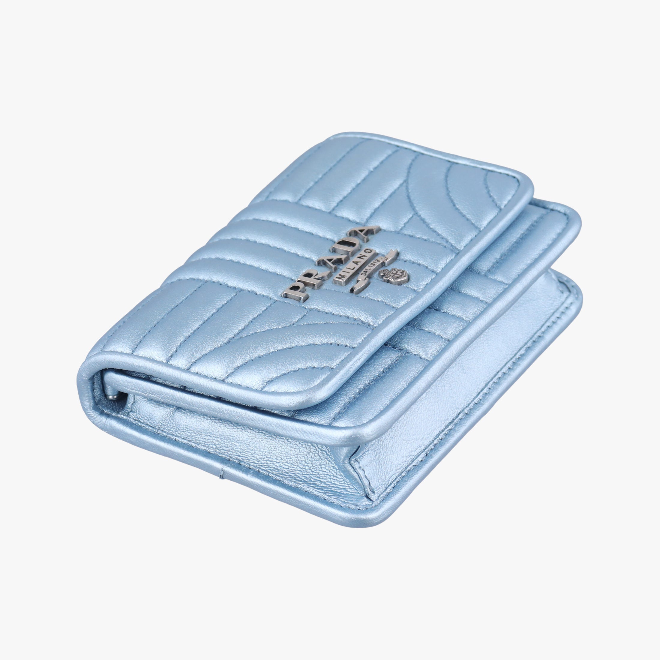 Secondhand Prada Diagramme Blue Leather  shoulderbag | stylenewstar