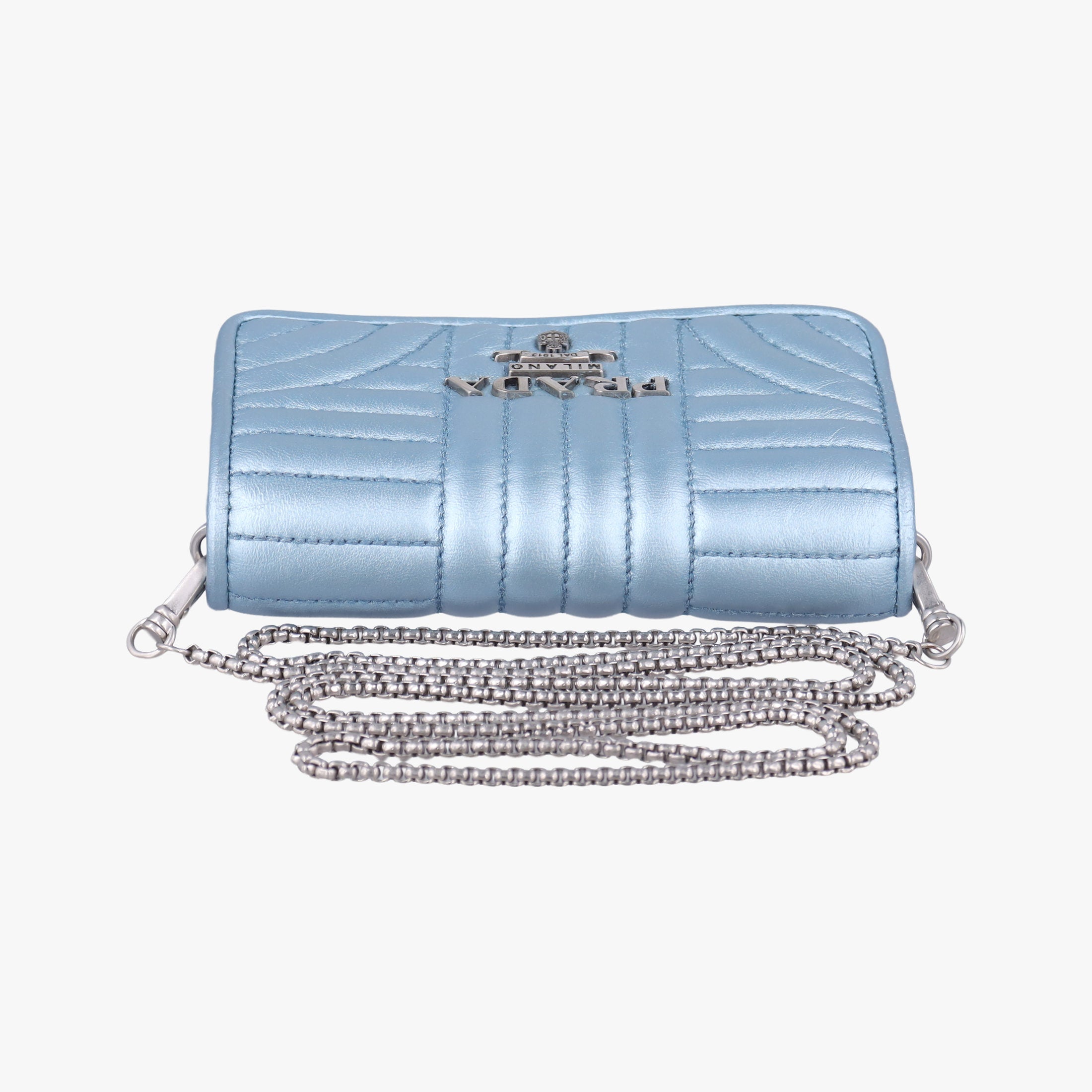 Secondhand Prada Diagramme Blue Leather  shoulderbag | stylenewstar