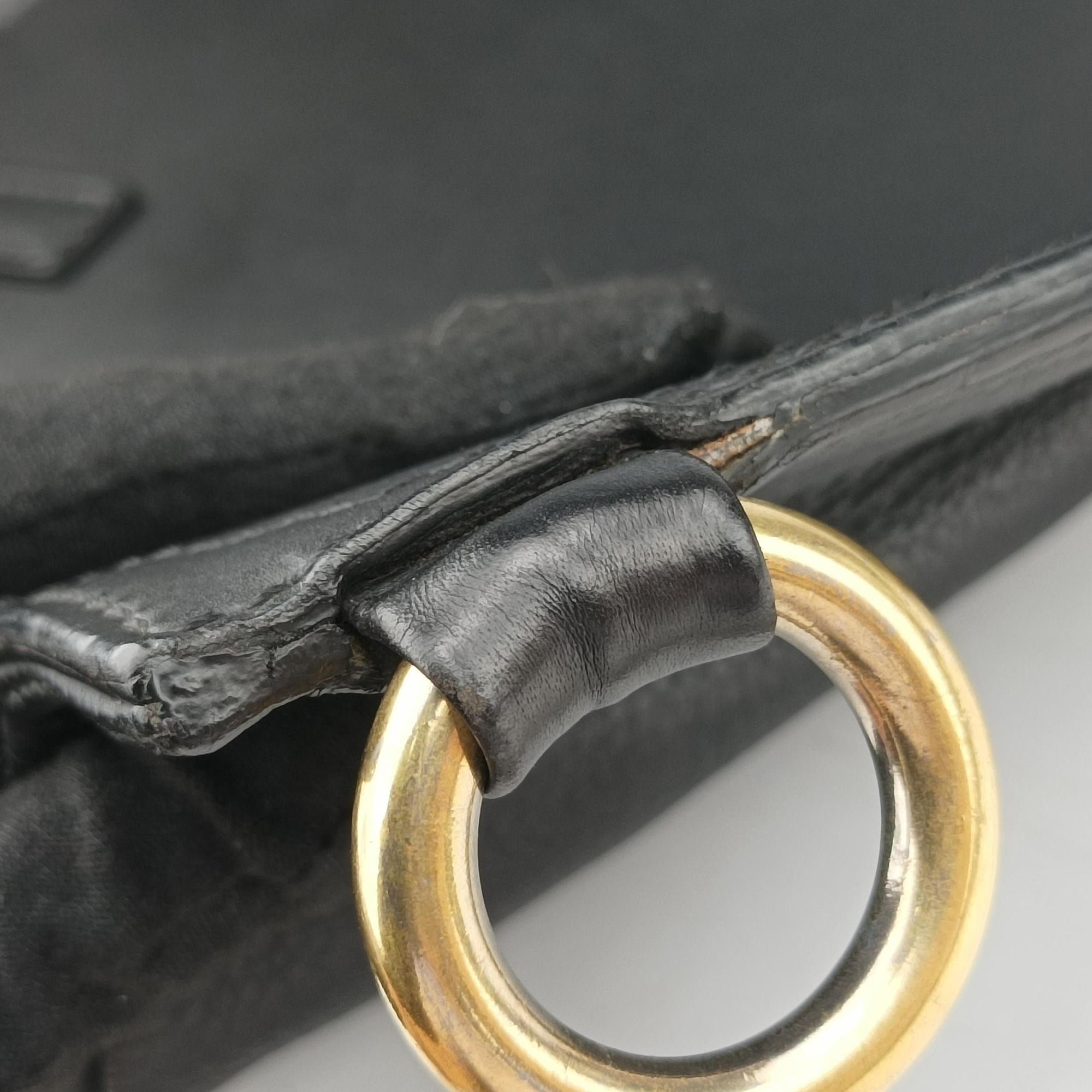Vintage Burberry Bridle Black Leather  shoulderbag | stylenewstar