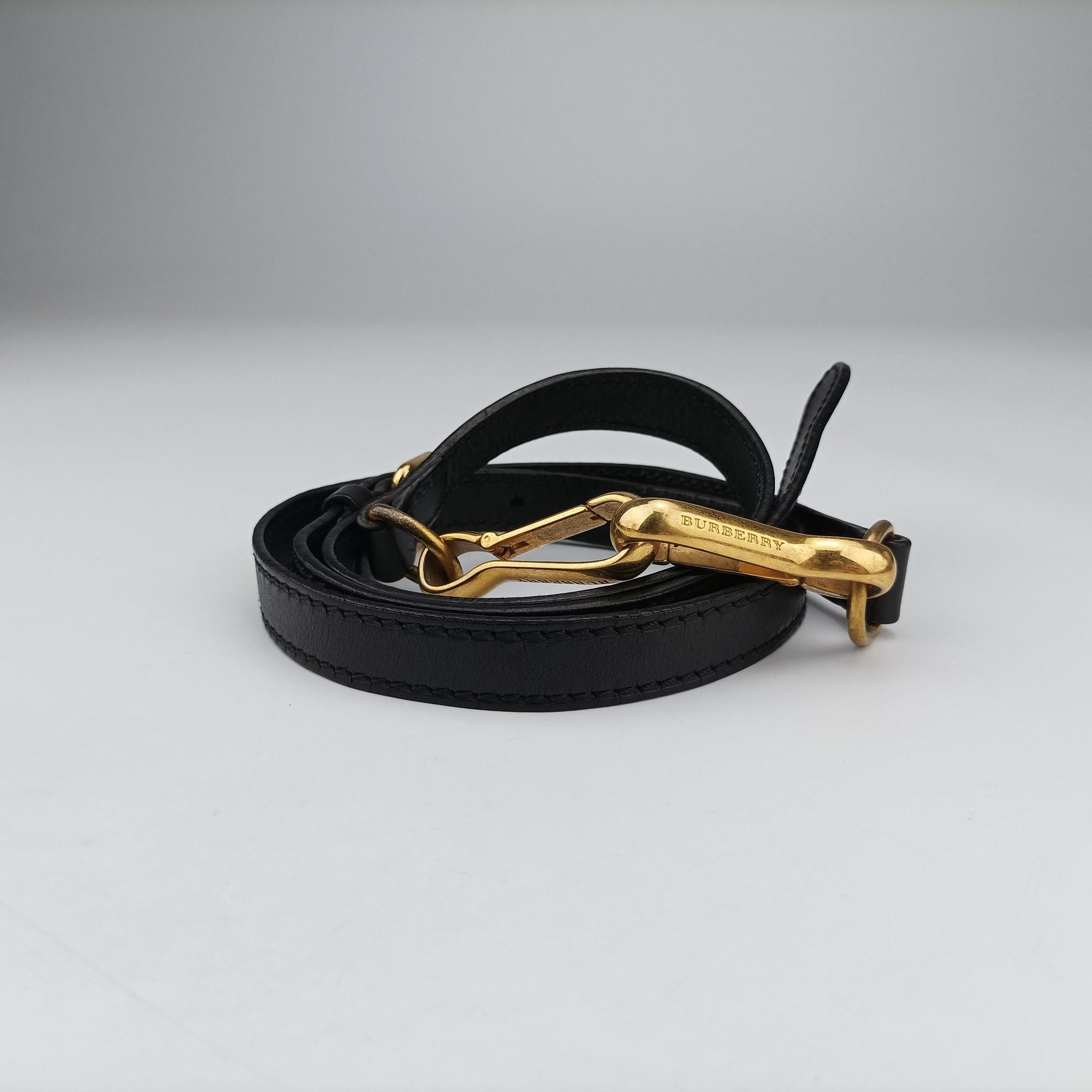 Vintage Burberry Bridle Black Leather  shoulderbag | stylenewstar