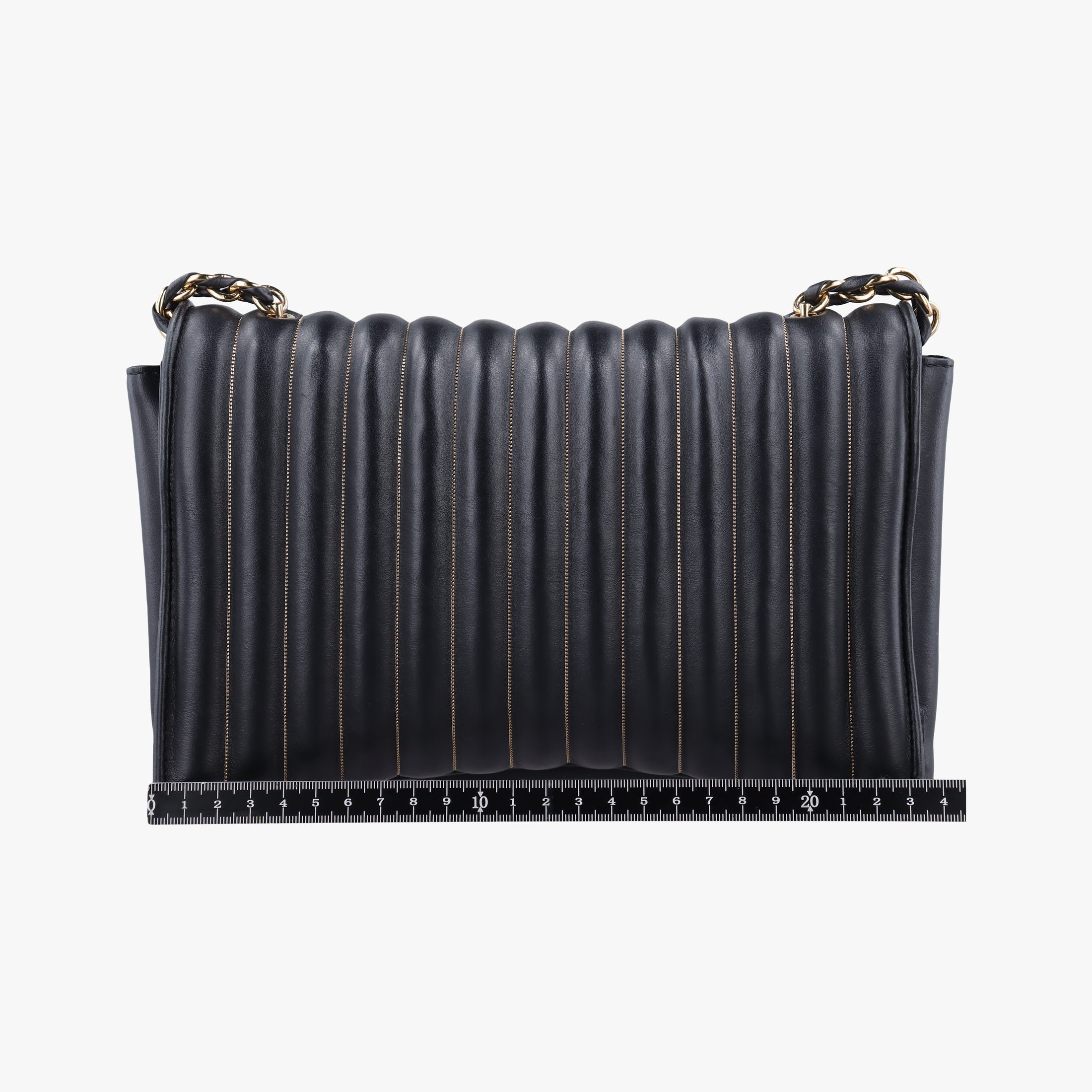 Secondhand Ferragamo Vara Logo Ribbon Stripe Black Leather  shoulderbag | stylenewstar
