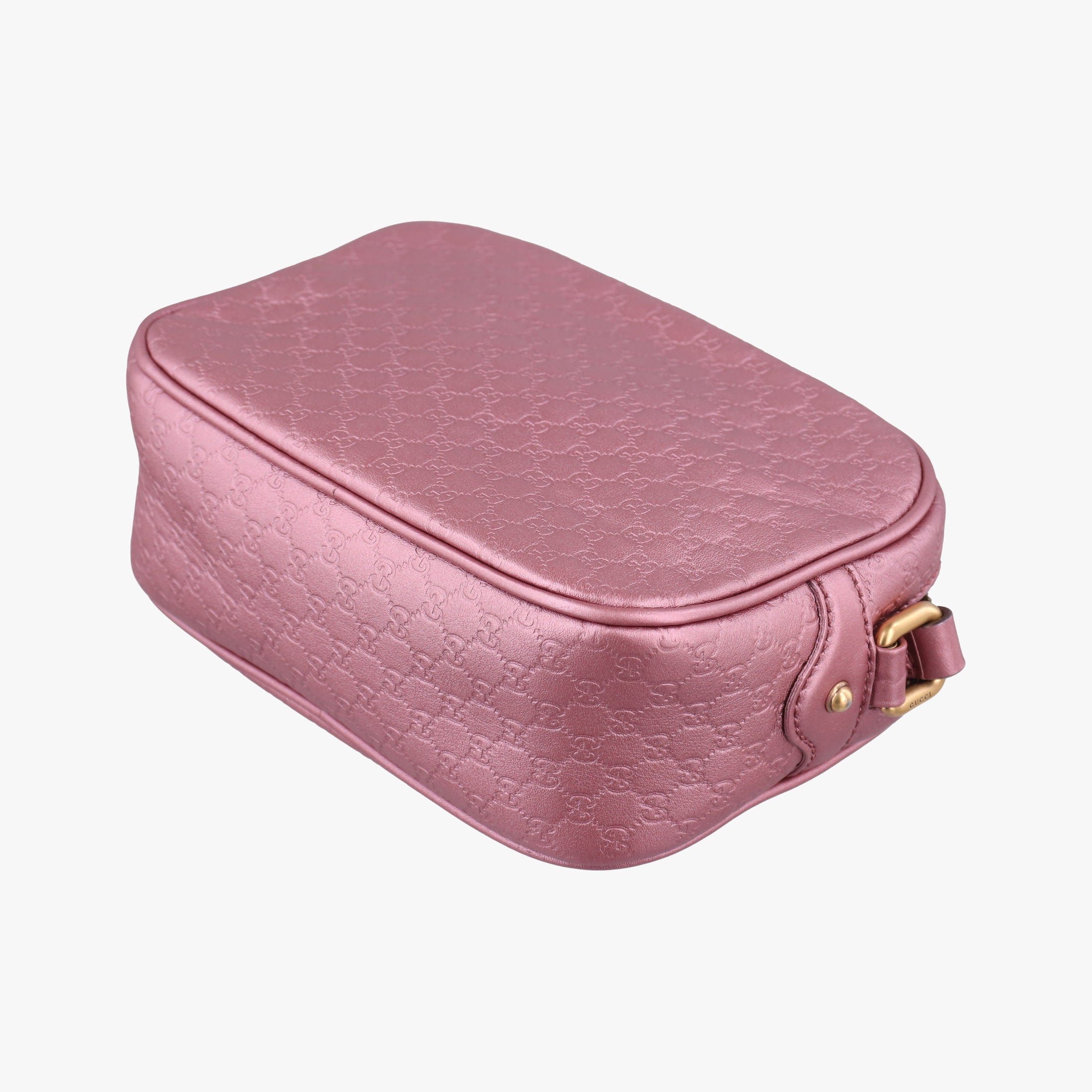 Pre-owned Gucci Microguccissima bamboo camera Pink Leather 309538 shoulderbag | stylenewstar