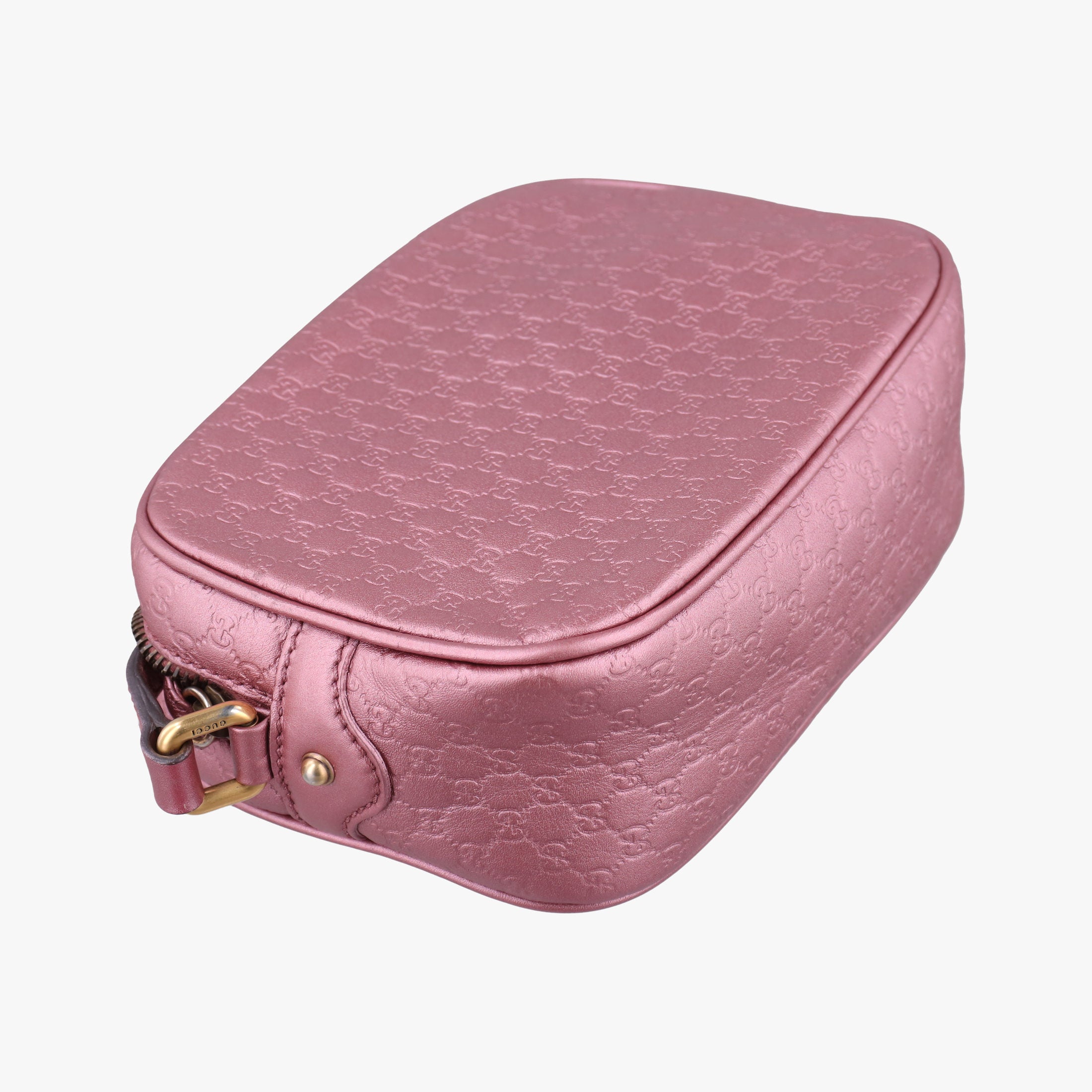 Pre-owned Gucci Microguccissima bamboo camera Pink Leather 309538 shoulderbag | stylenewstar