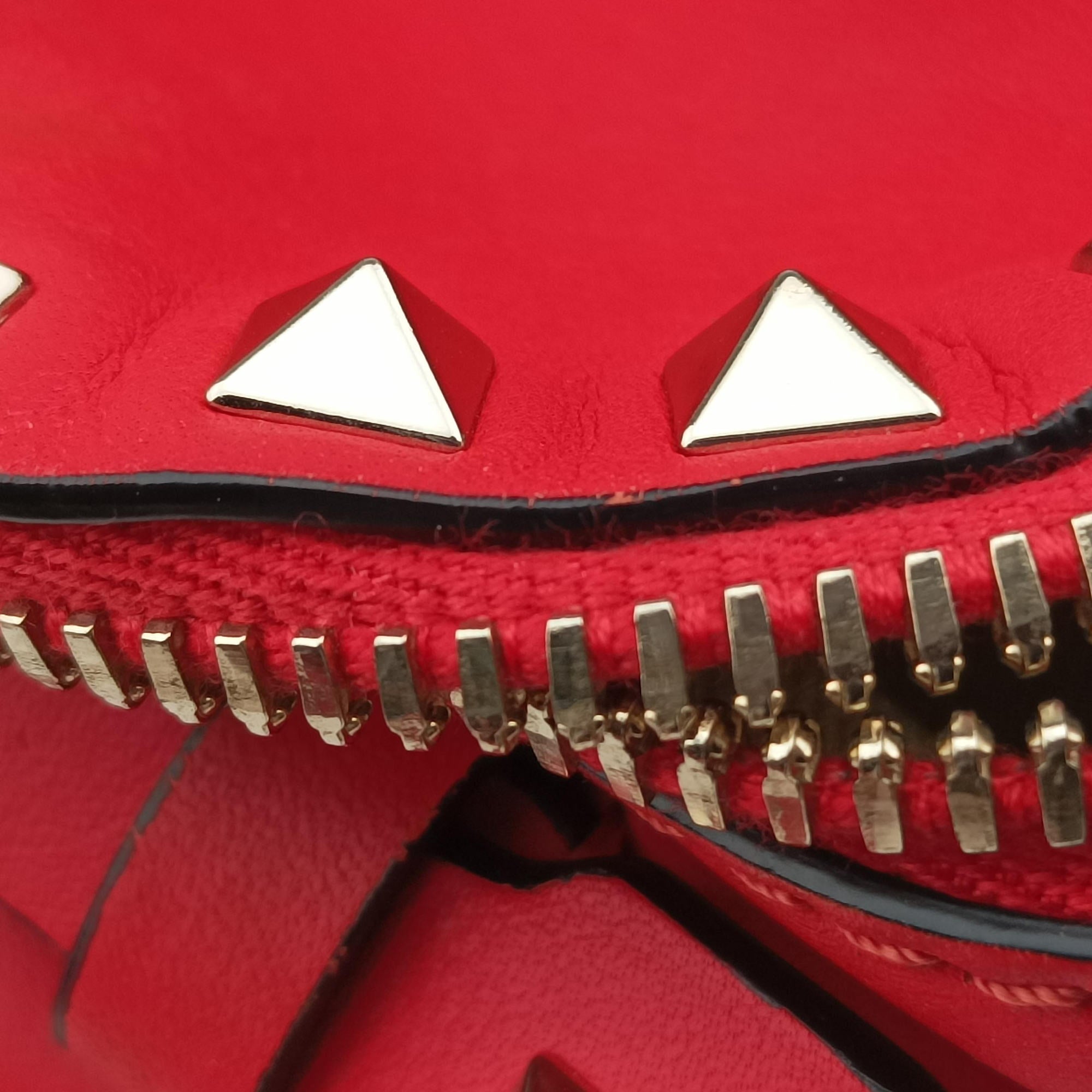 Pre-owned Valentino Rockstud Red Leather  backpack/rucksack | stylenewstar