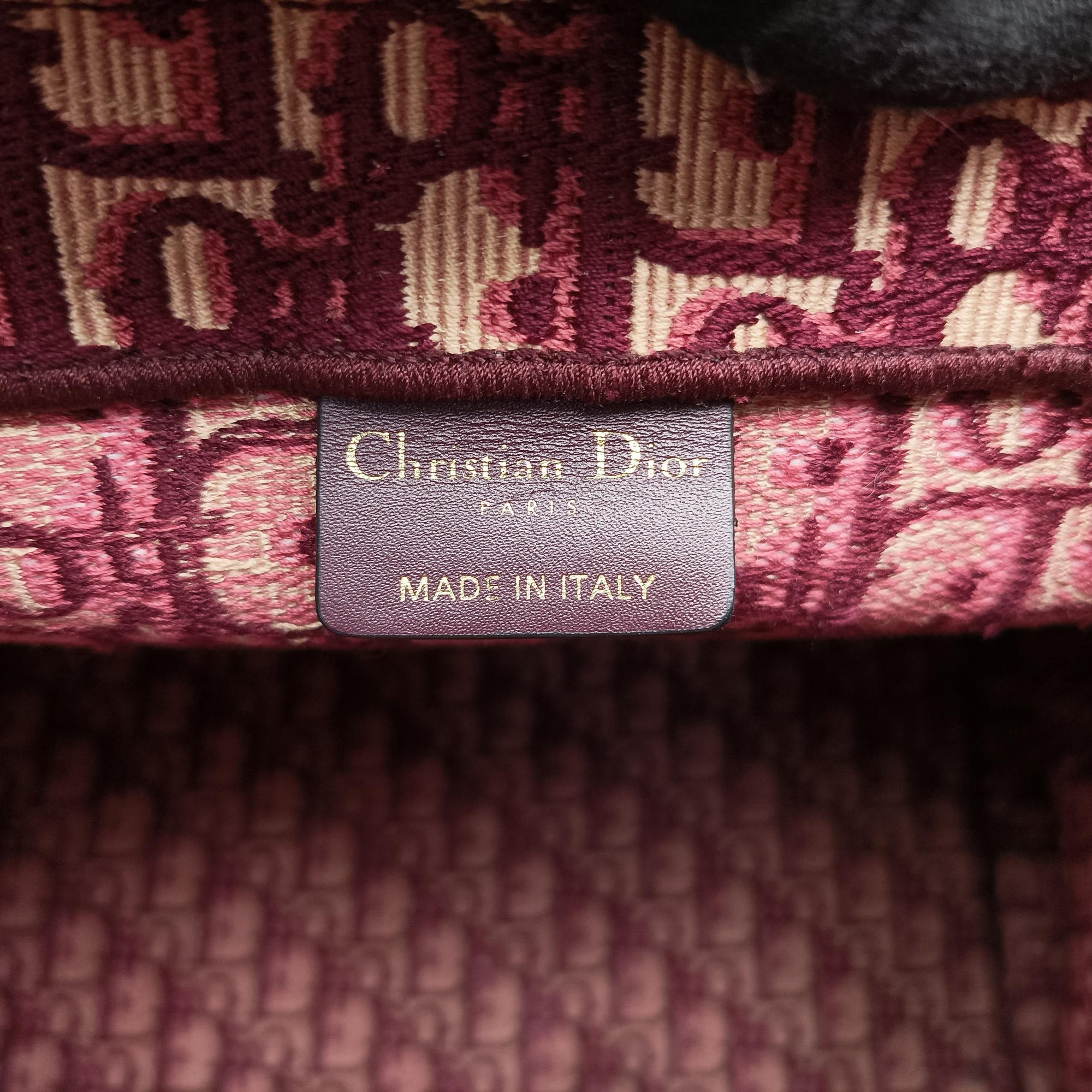 Vintage Christian Dior Book Tote Red Jacquard  handbag | stylenewstar