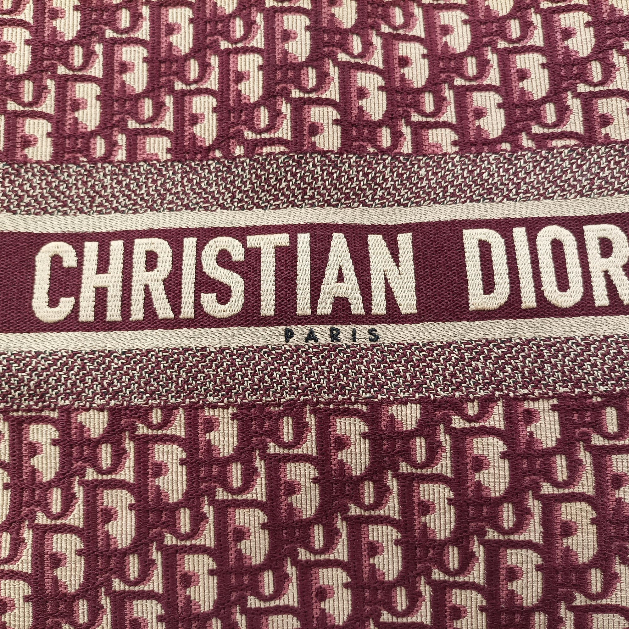 Vintage Christian Dior Book Tote Red Jacquard  handbag | stylenewstar
