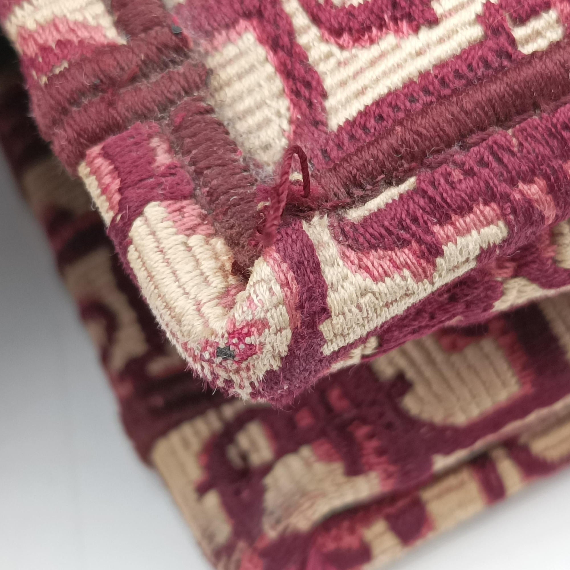 Vintage Christian Dior Book Tote Red Jacquard  handbag | stylenewstar
