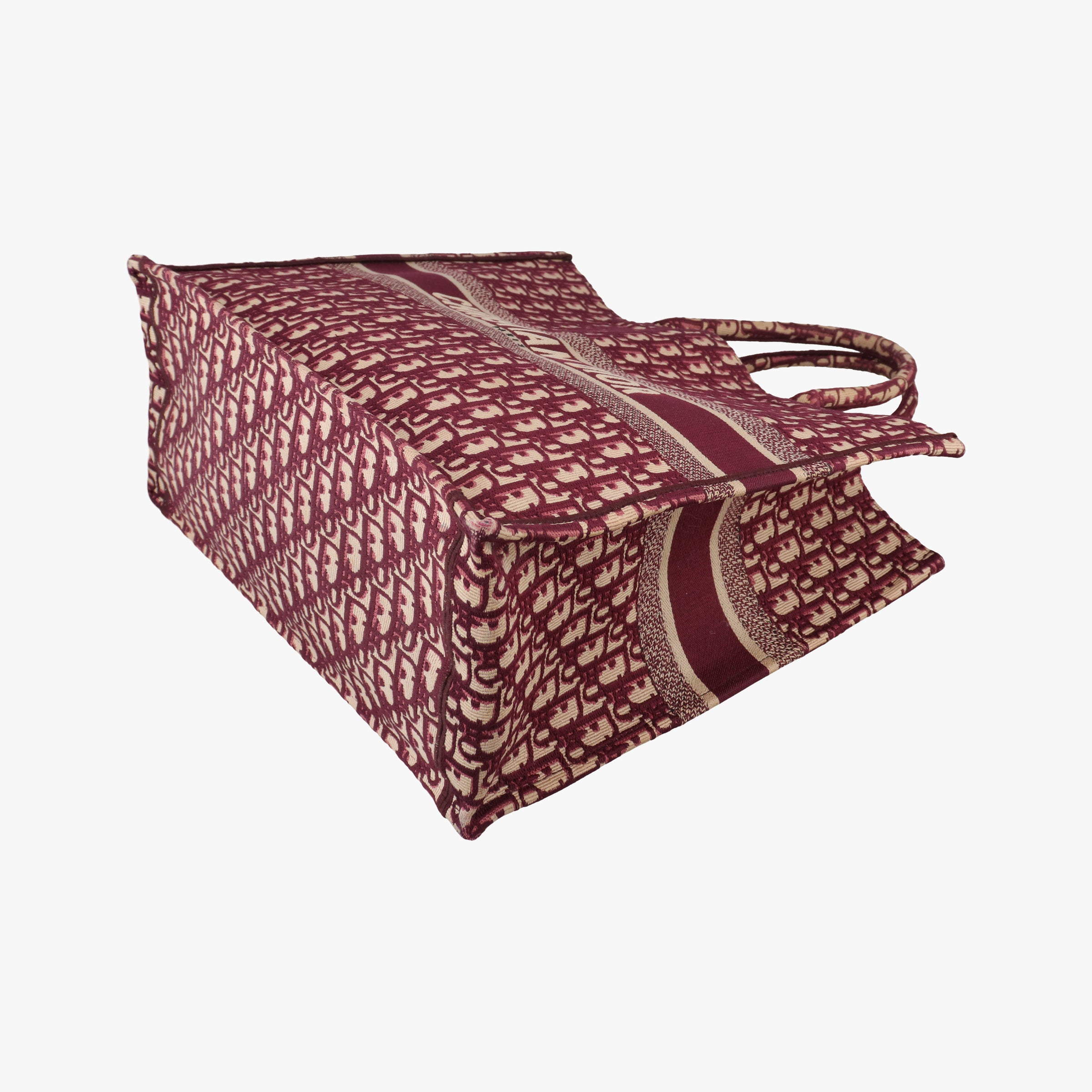 Vintage Christian Dior Book Tote Red Jacquard  handbag | stylenewstar