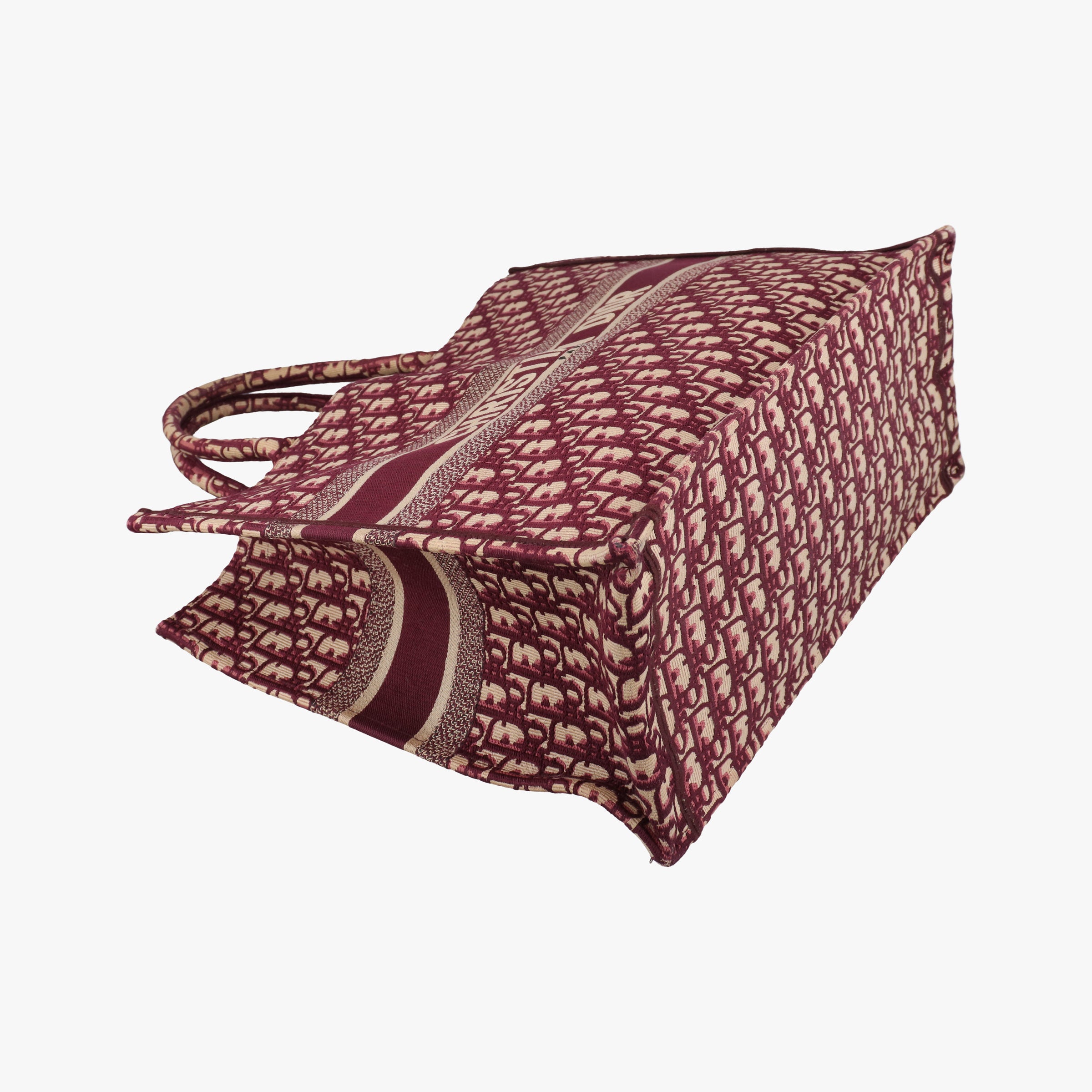 Vintage Christian Dior Book Tote Red Jacquard  handbag | stylenewstar