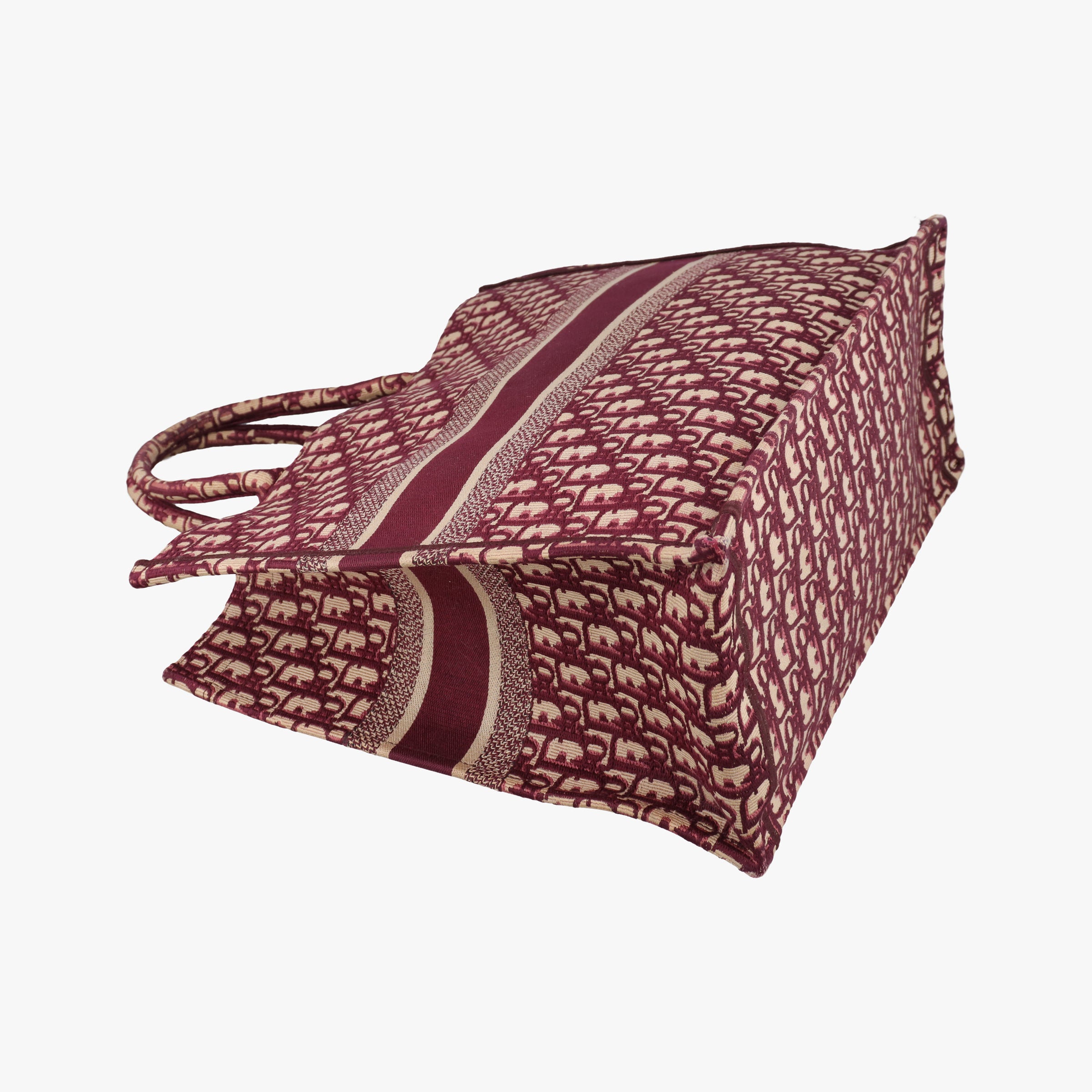 Vintage Christian Dior Book Tote Red Jacquard  handbag | stylenewstar