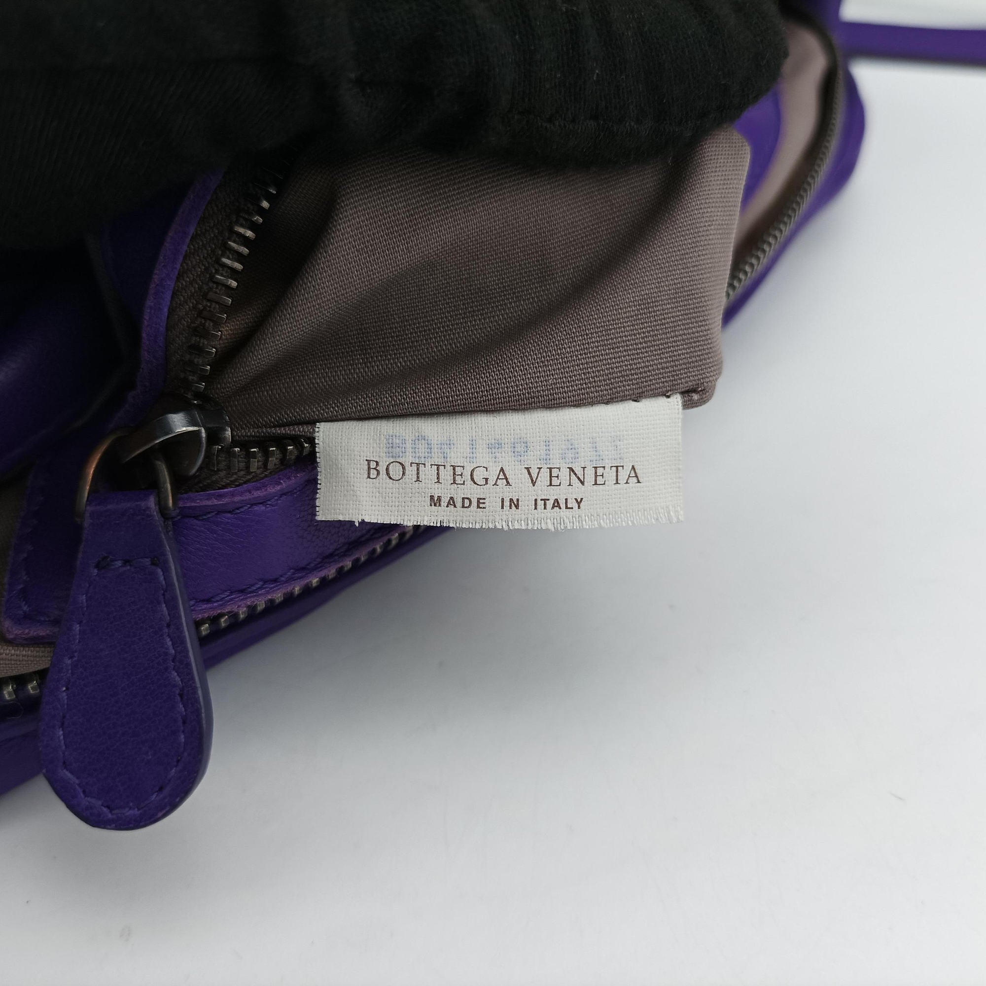 Pre-owned Bottega Veneta Intrecciato Purple lambskin  shoulderbag | stylenewstar