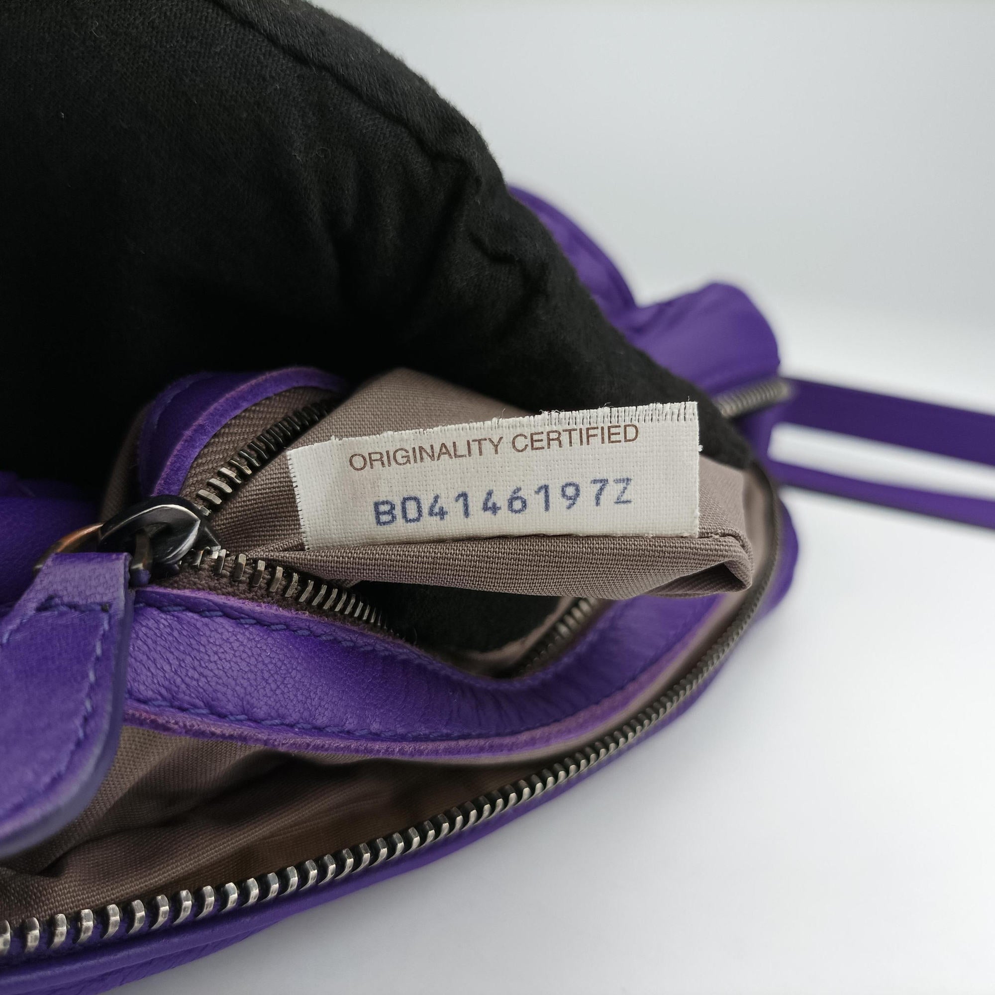 Pre-owned Bottega Veneta Intrecciato Purple lambskin  shoulderbag | stylenewstar