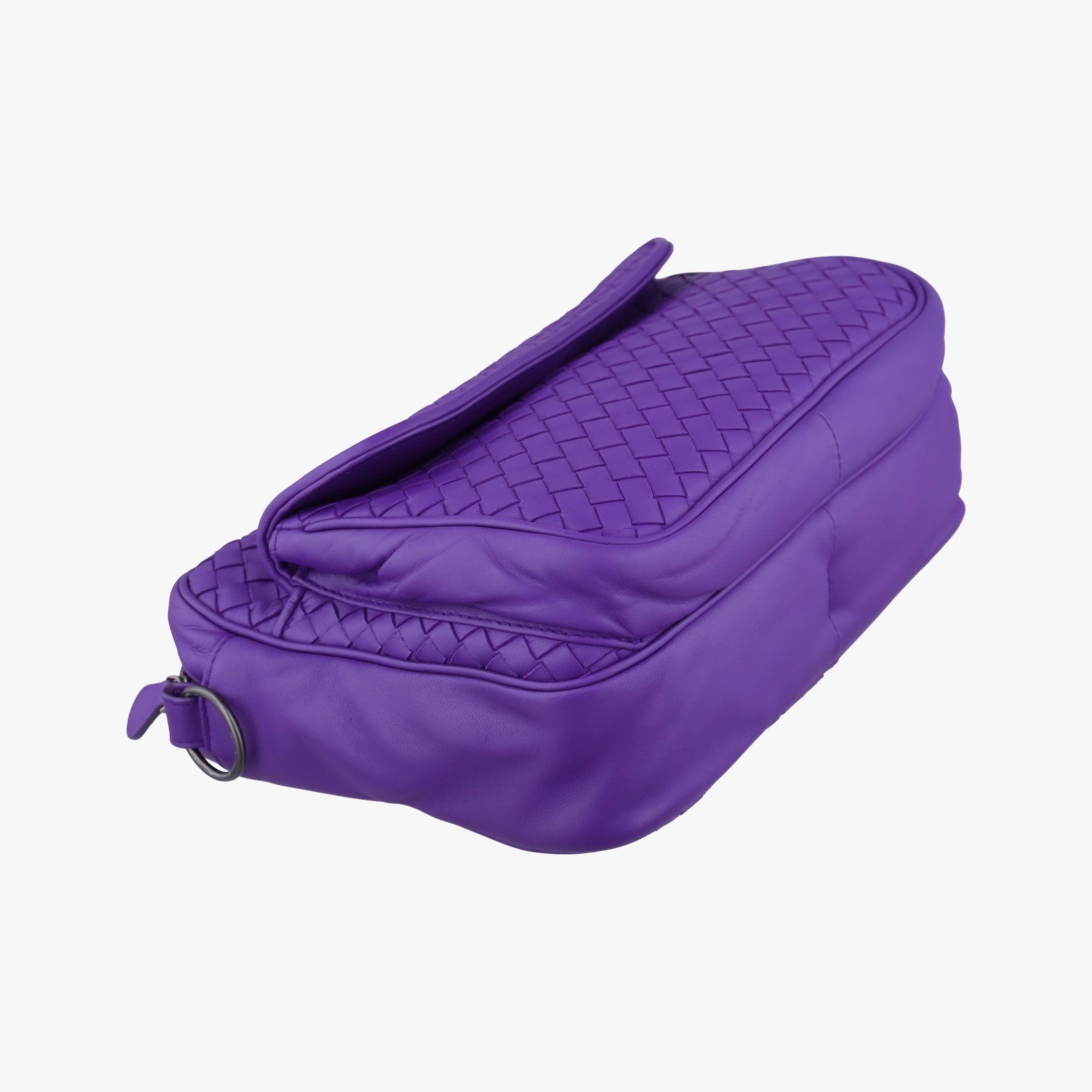 Pre-owned Bottega Veneta Intrecciato Purple lambskin  shoulderbag | stylenewstar