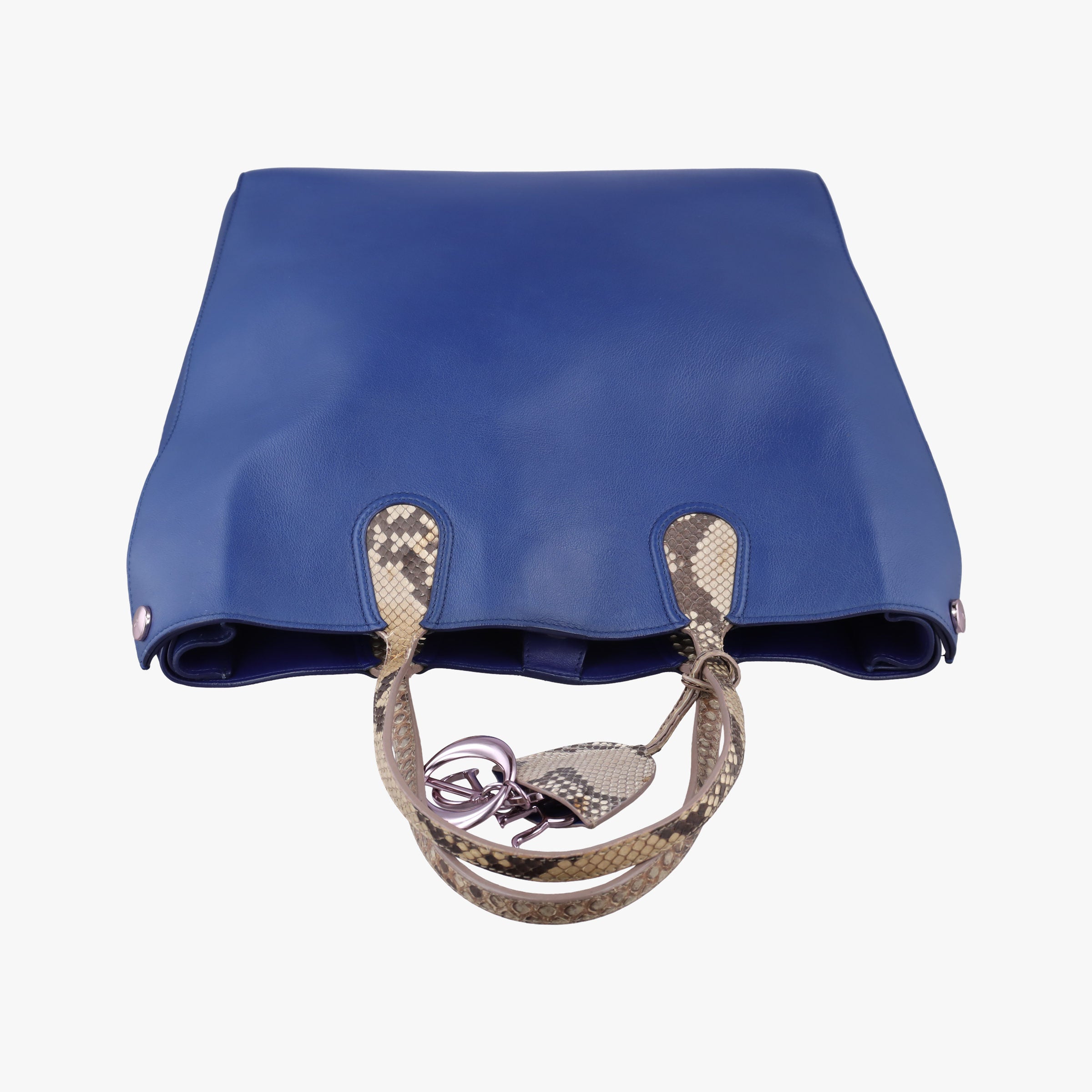 Pre-owned Christian Dior Addict Blue Leather  handbag | stylenewstar