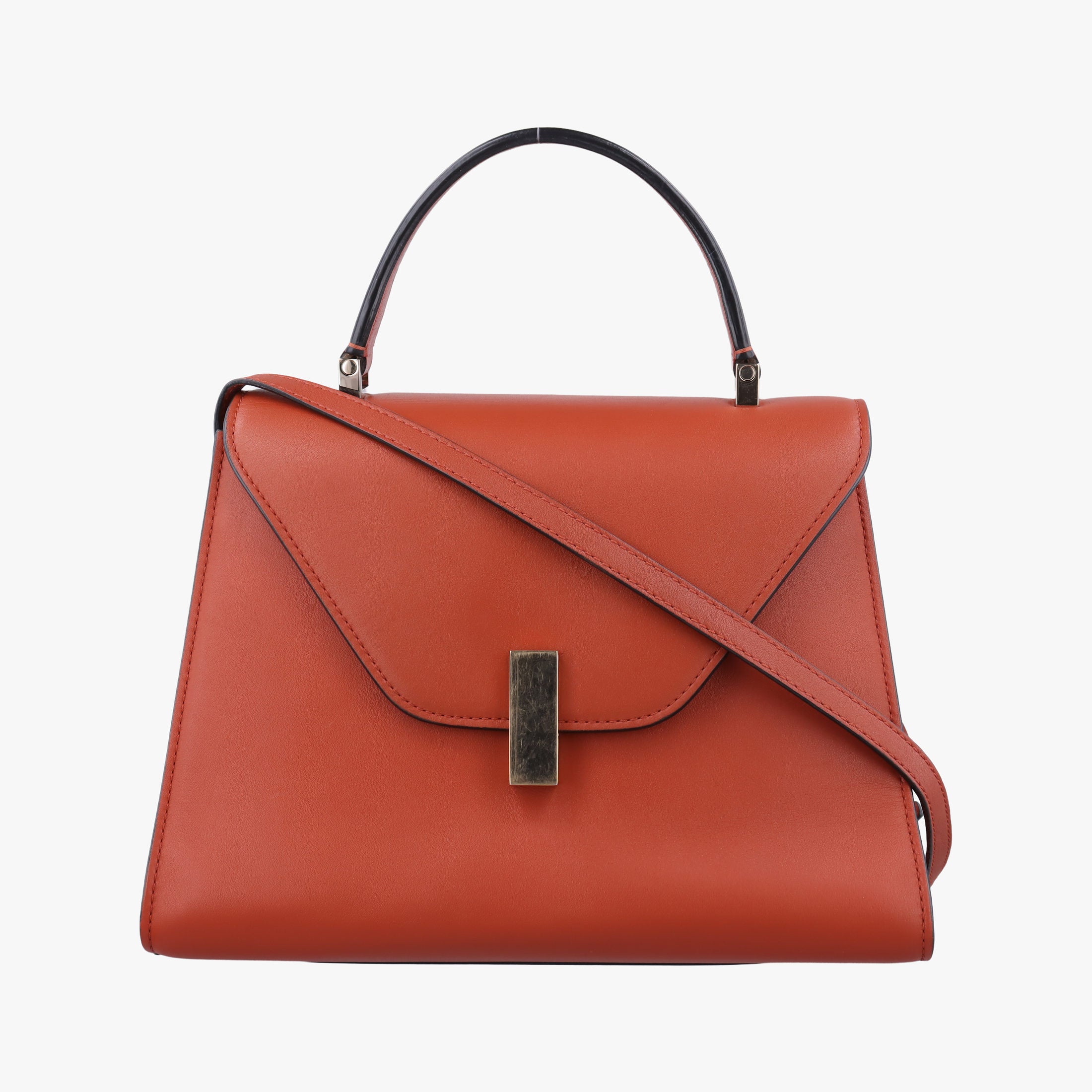 Secondhand Valextra Iside orange brown Calf Leather  shoulderbag | stylenewstar