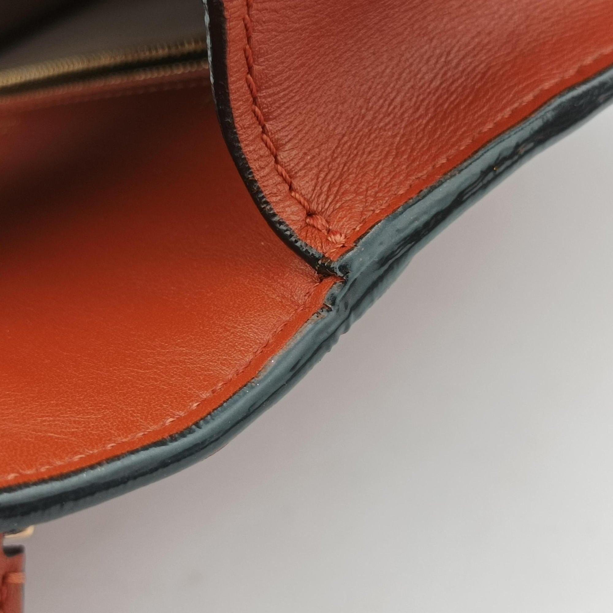 Secondhand Valextra Iside orange brown Calf Leather  shoulderbag | stylenewstar