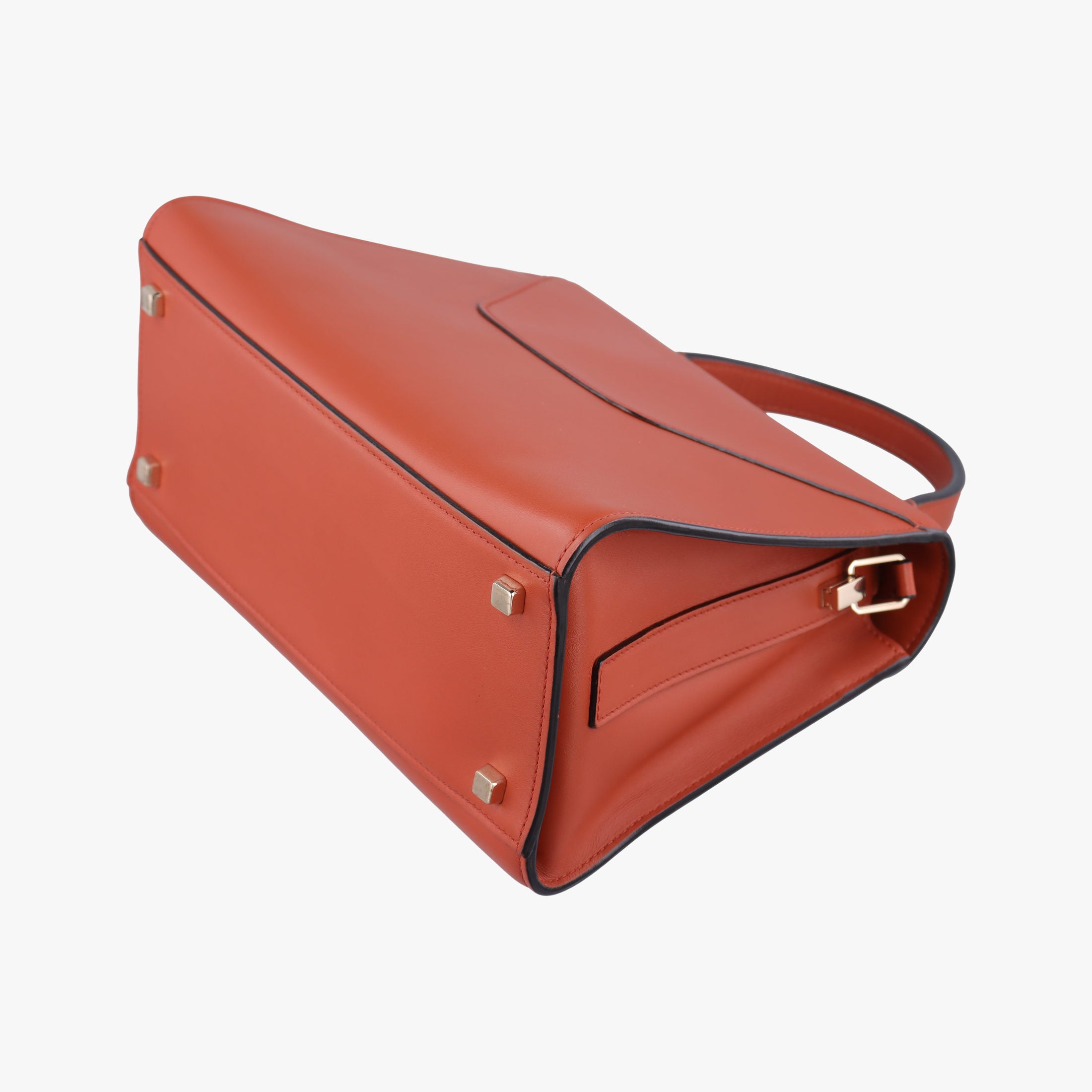 Secondhand Valextra Iside orange brown Calf Leather  shoulderbag | stylenewstar