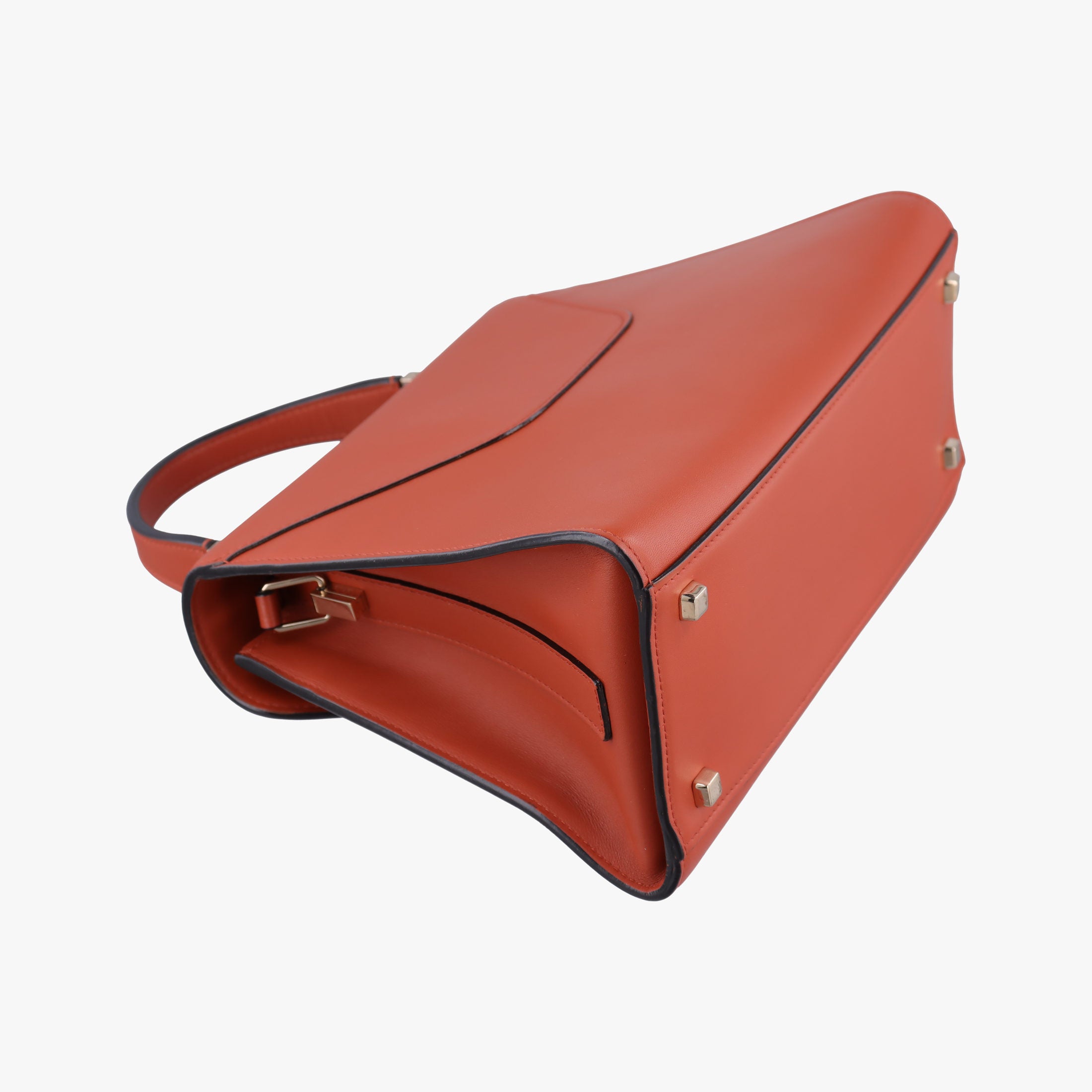 Secondhand Valextra Iside orange brown Calf Leather  shoulderbag | stylenewstar