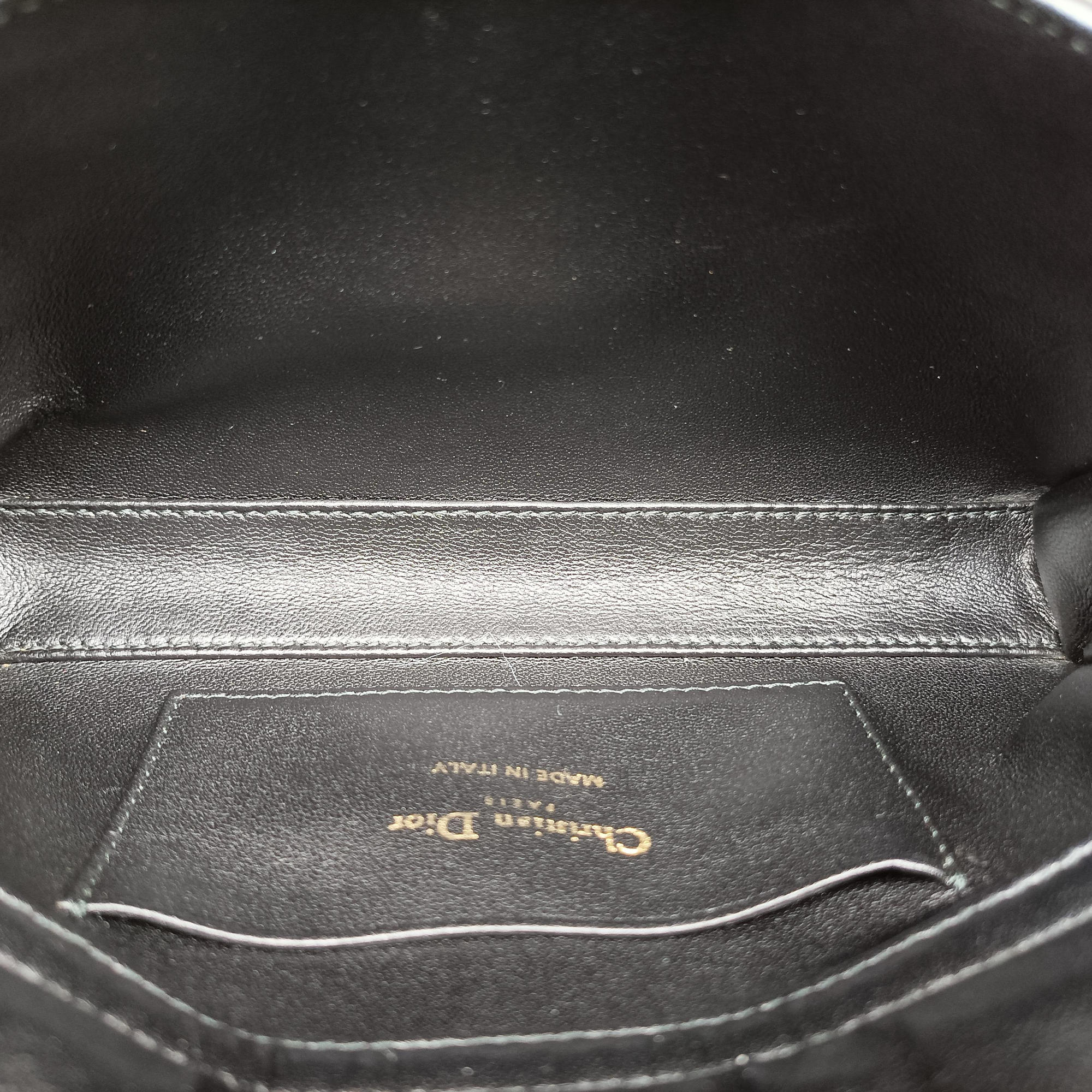 Pre-owned Christian Dior Lady Dior Cannage chain Black lambskin  shoulderbag | stylenewstar