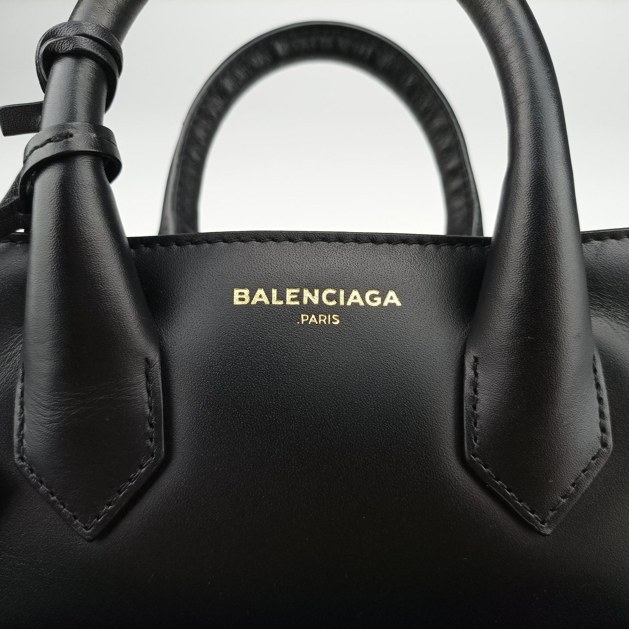 Pre-owned Balenciaga Padlock All Afternoon Black Leather  shoulderbag | stylenewstar
