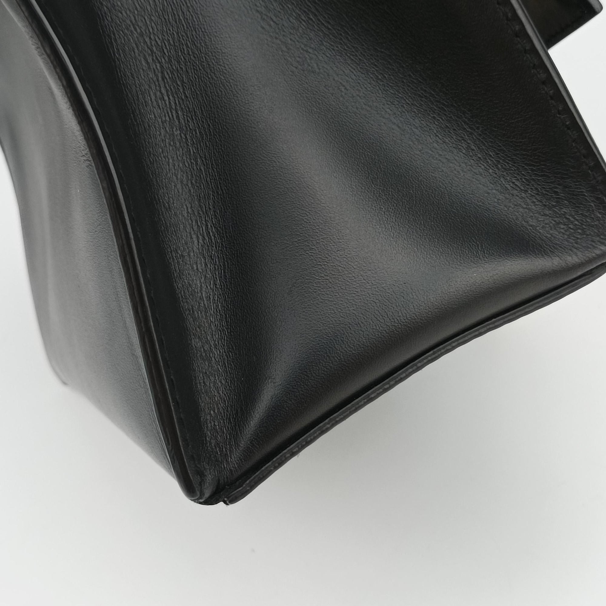 Pre-owned Balenciaga Padlock All Afternoon Black Leather  shoulderbag | stylenewstar