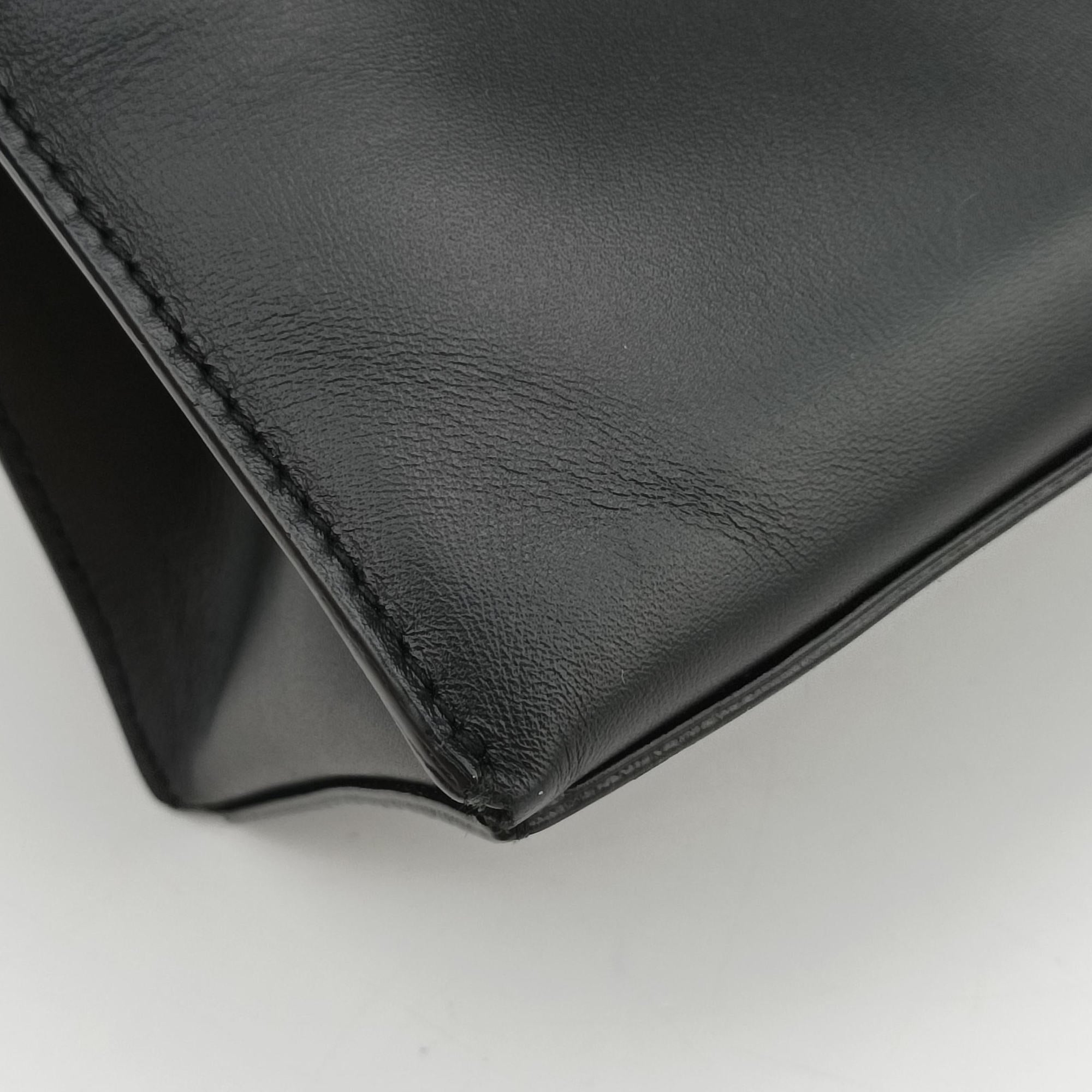 Pre-owned Balenciaga Padlock All Afternoon Black Leather  shoulderbag | stylenewstar