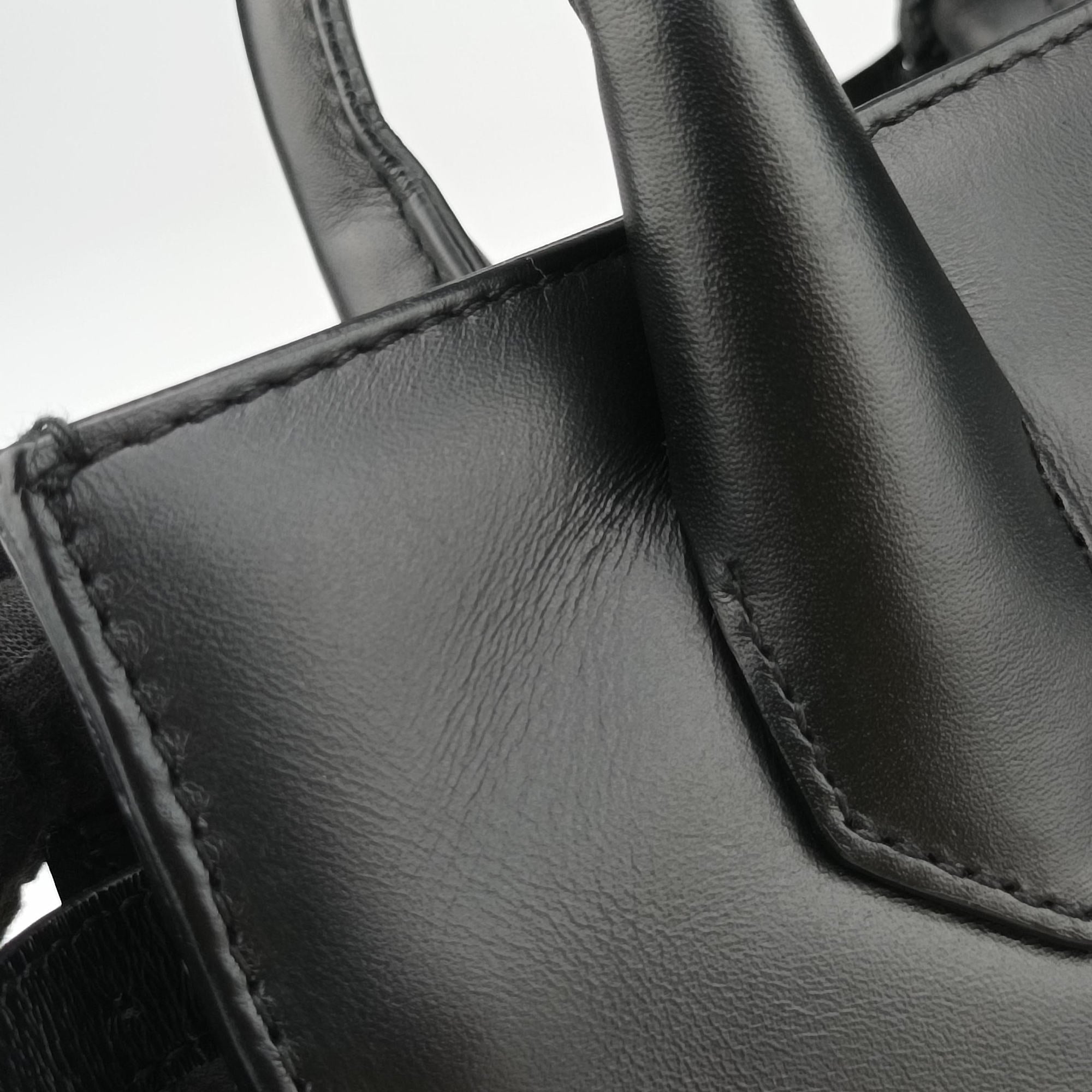 Pre-owned Balenciaga Padlock All Afternoon Black Leather  shoulderbag | stylenewstar