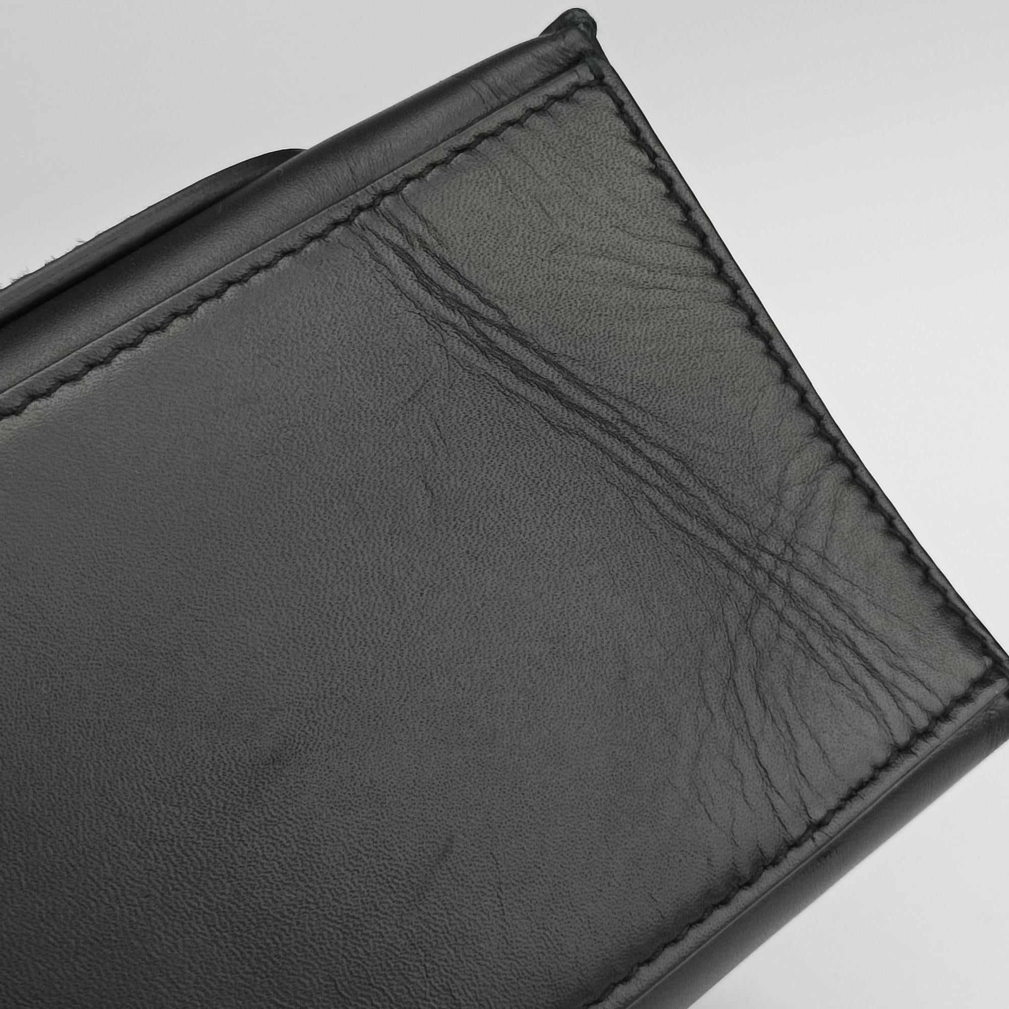 Pre-owned Balenciaga Padlock All Afternoon Black Leather  shoulderbag | stylenewstar
