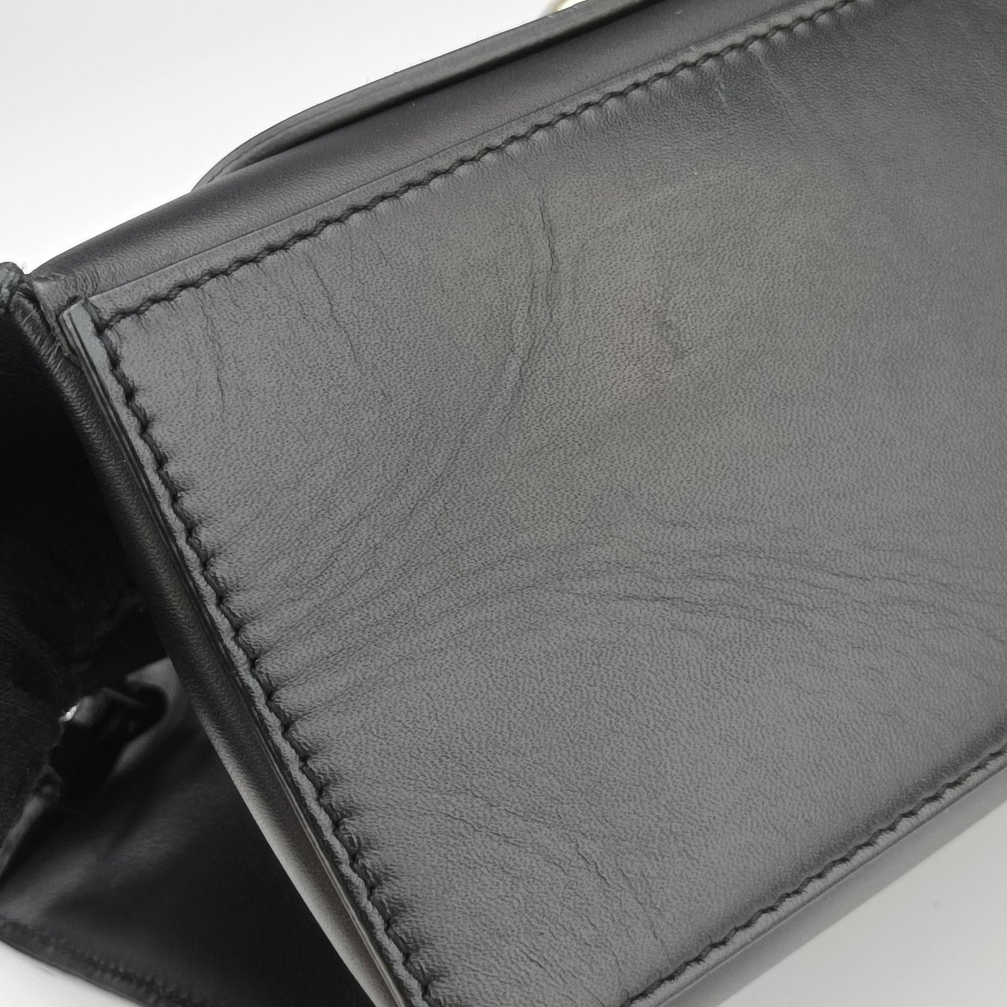 Pre-owned Balenciaga Padlock All Afternoon Black Leather  shoulderbag | stylenewstar