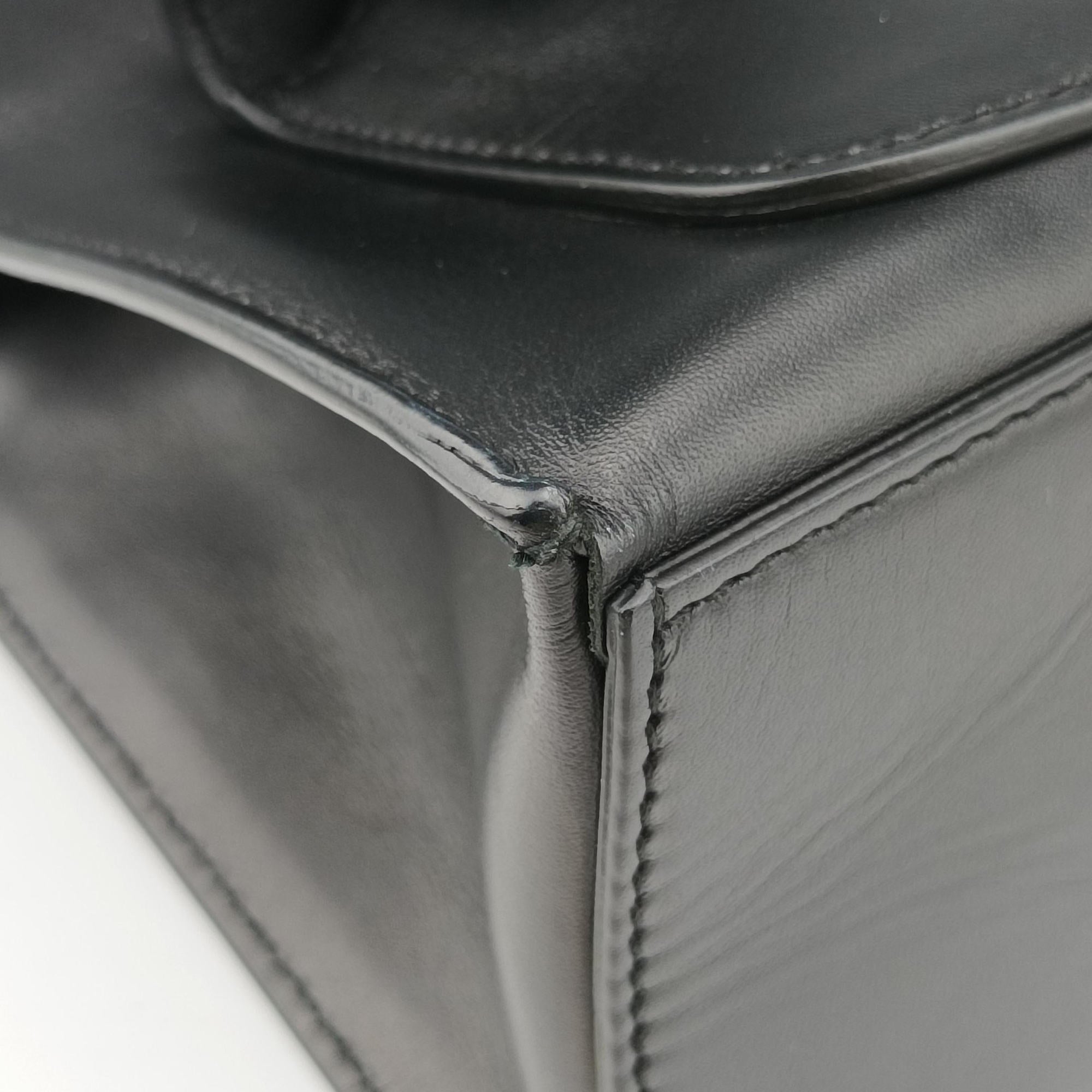 Pre-owned Balenciaga Padlock All Afternoon Black Leather  shoulderbag | stylenewstar
