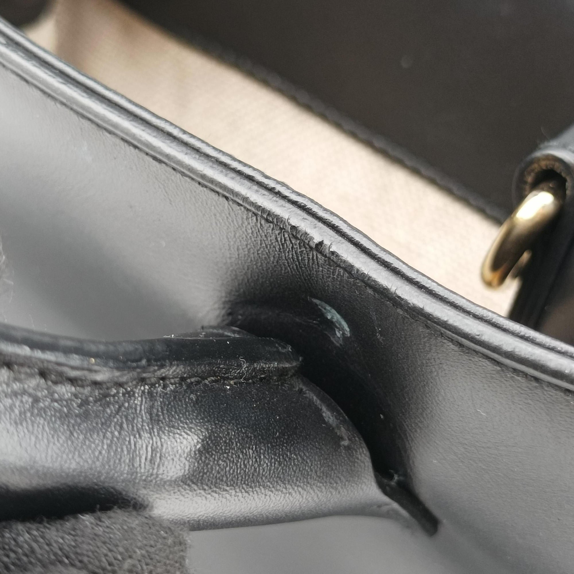 Pre-owned Balenciaga Padlock All Afternoon Black Leather  shoulderbag | stylenewstar