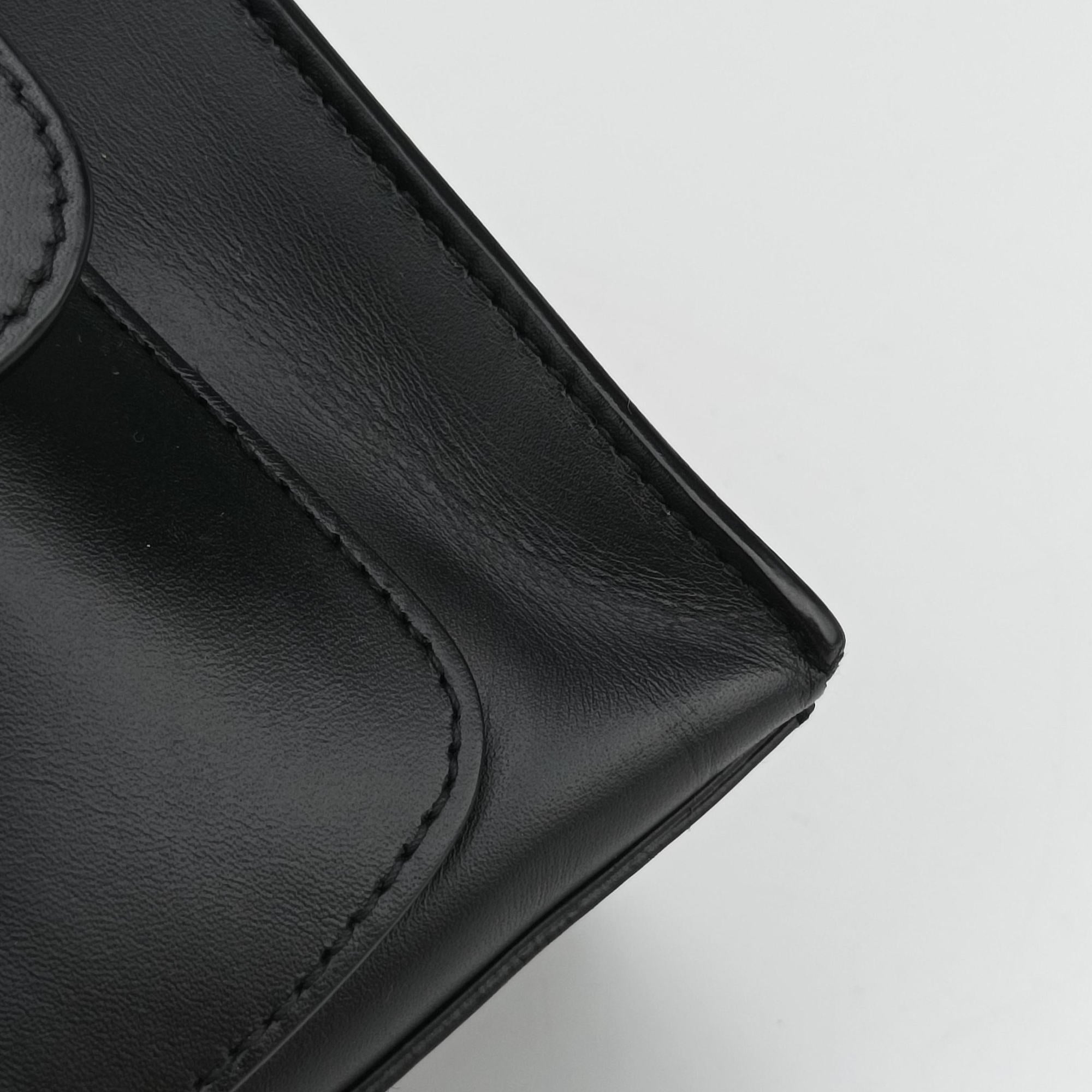 Pre-owned Balenciaga Padlock All Afternoon Black Leather  shoulderbag | stylenewstar