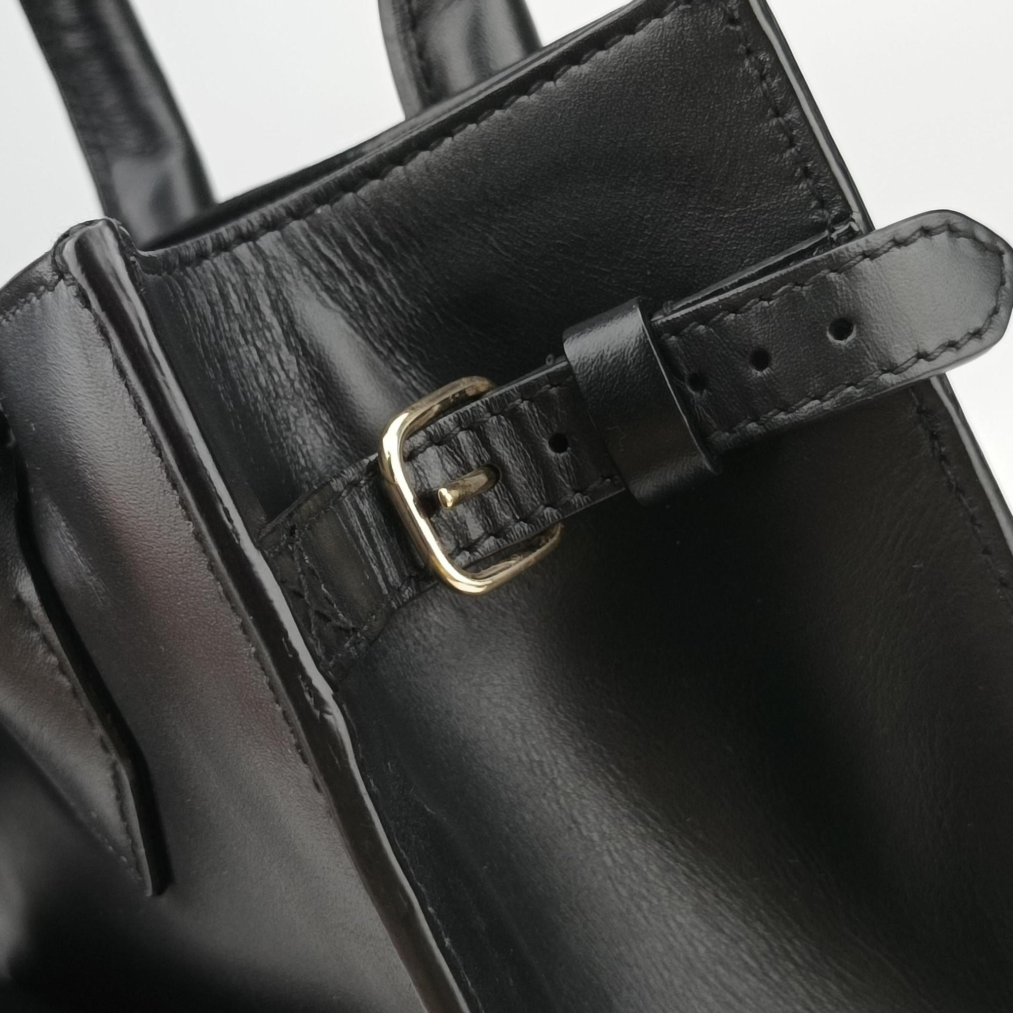 Pre-owned Balenciaga Padlock All Afternoon Black Leather  shoulderbag | stylenewstar