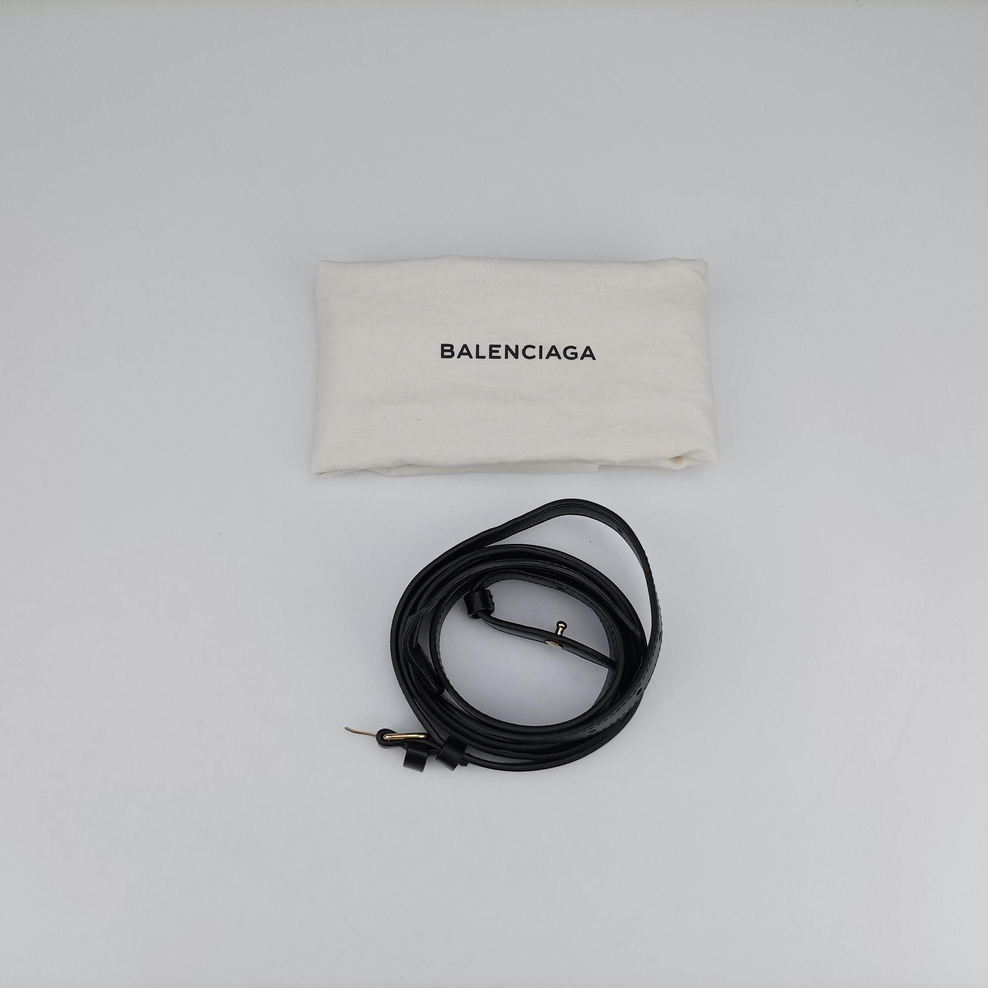 Pre-owned Balenciaga Padlock All Afternoon Black Leather  shoulderbag | stylenewstar