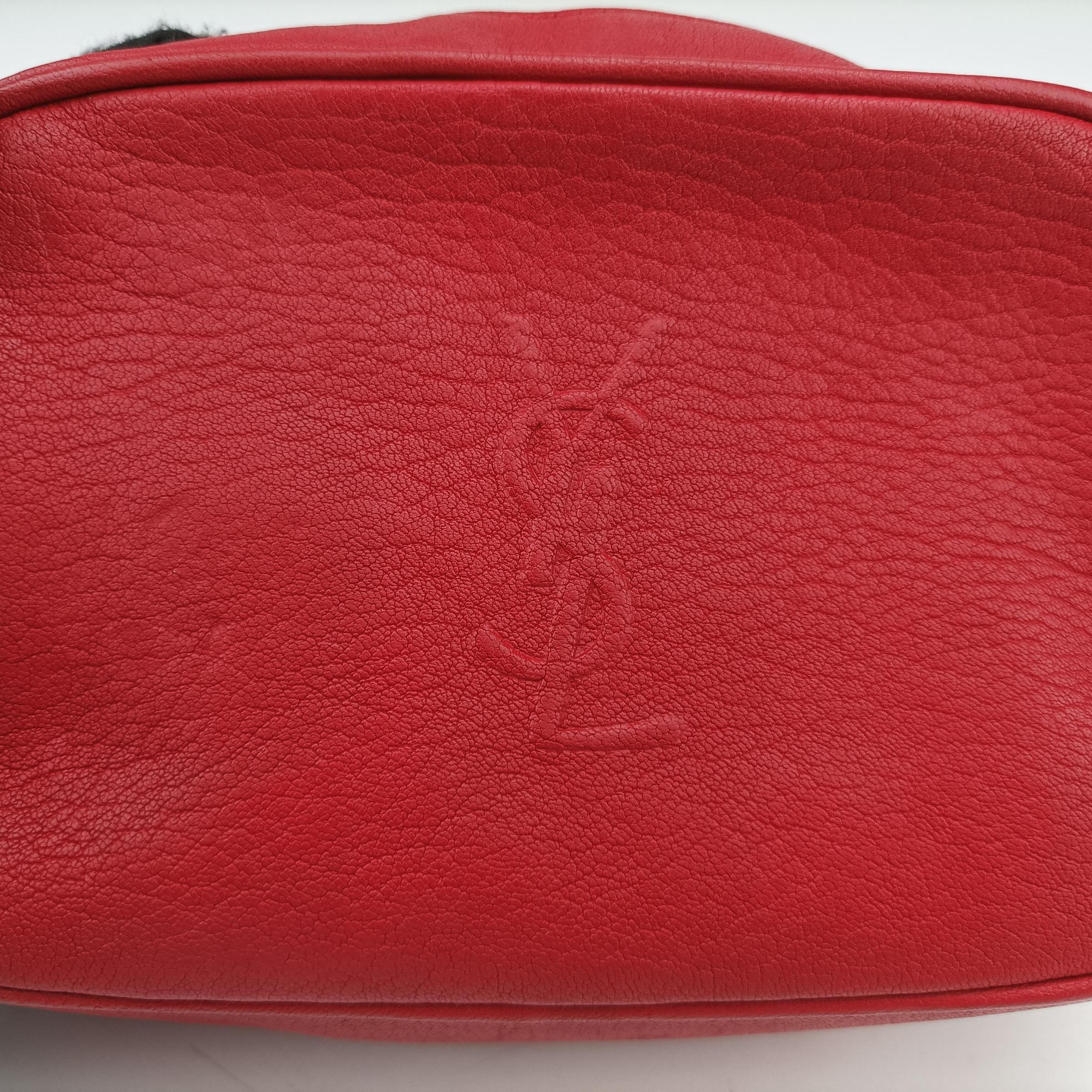 Vintage Yves Saint Laurent Lou camera Red Leather 527096 shoulderbag | stylenewstar