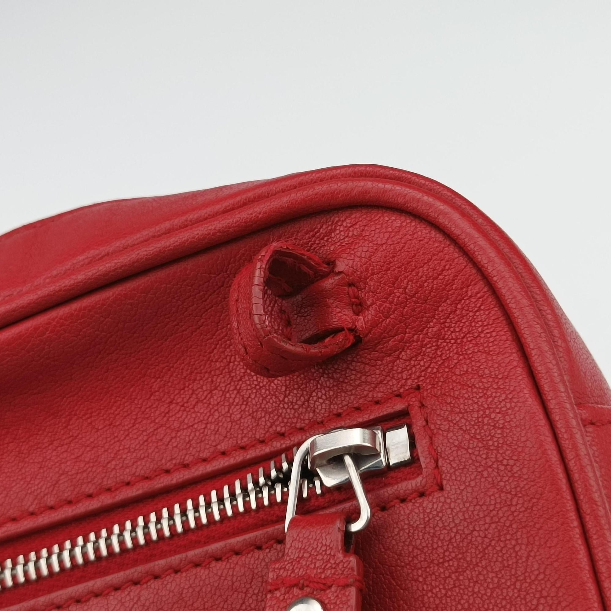 Vintage Yves Saint Laurent Lou camera Red Leather 527096 shoulderbag | stylenewstar