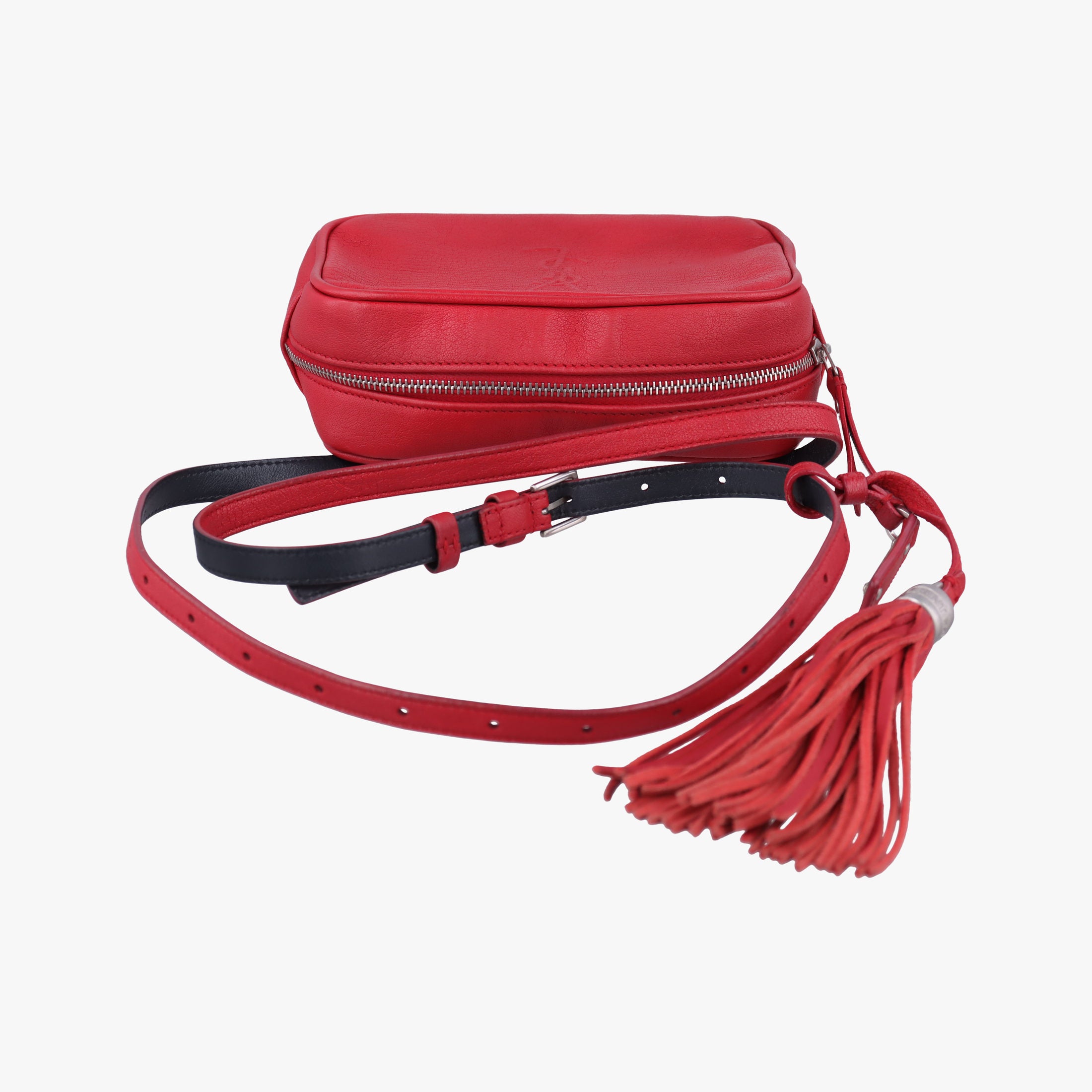 Vintage Yves Saint Laurent Lou camera Red Leather 527096 shoulderbag | stylenewstar