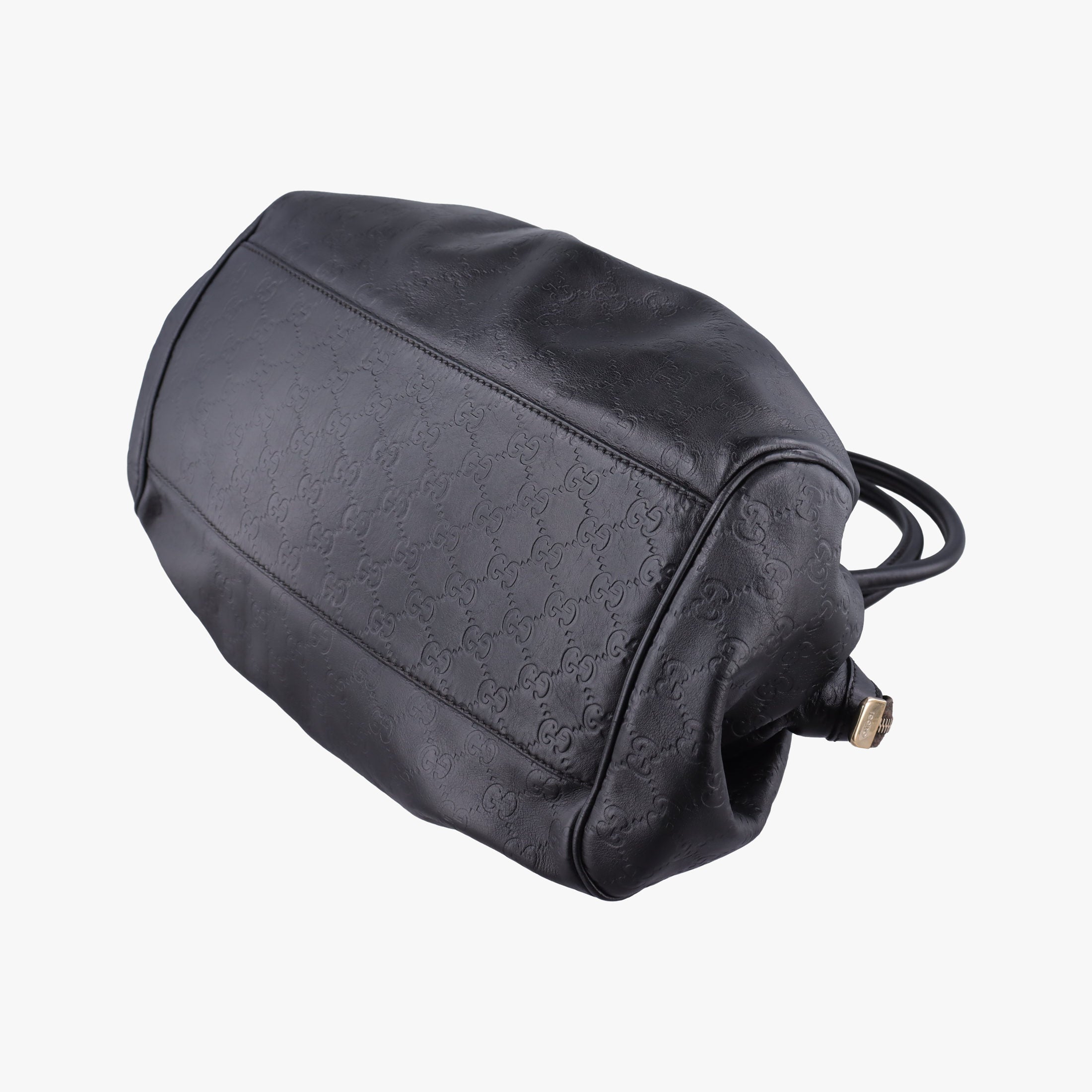 Pre-owned Gucci Sukey GUCCISSIMA Black Leather 223974 shoulderbag | stylenewstar
