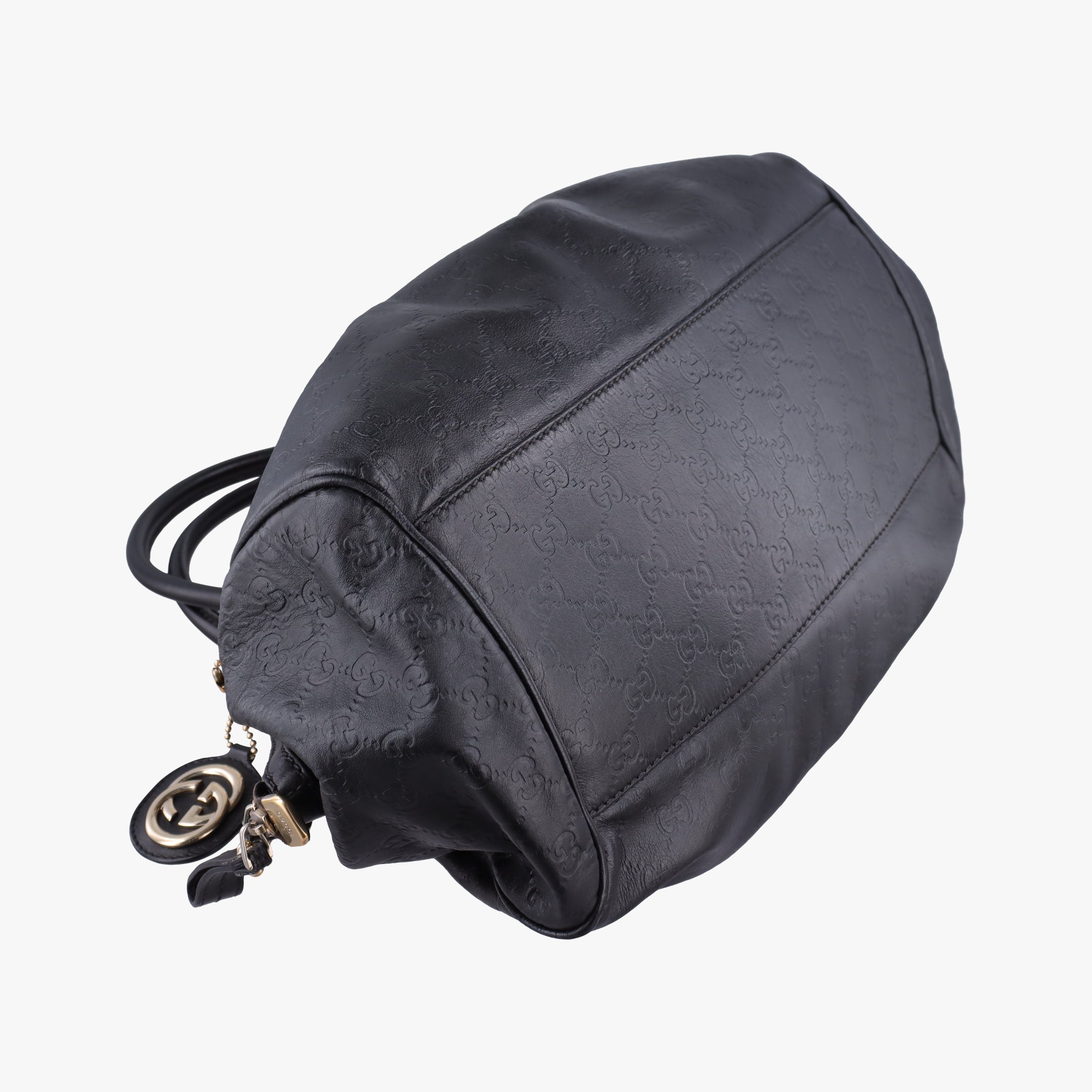 Pre-owned Gucci Sukey GUCCISSIMA Black Leather 223974 shoulderbag | stylenewstar