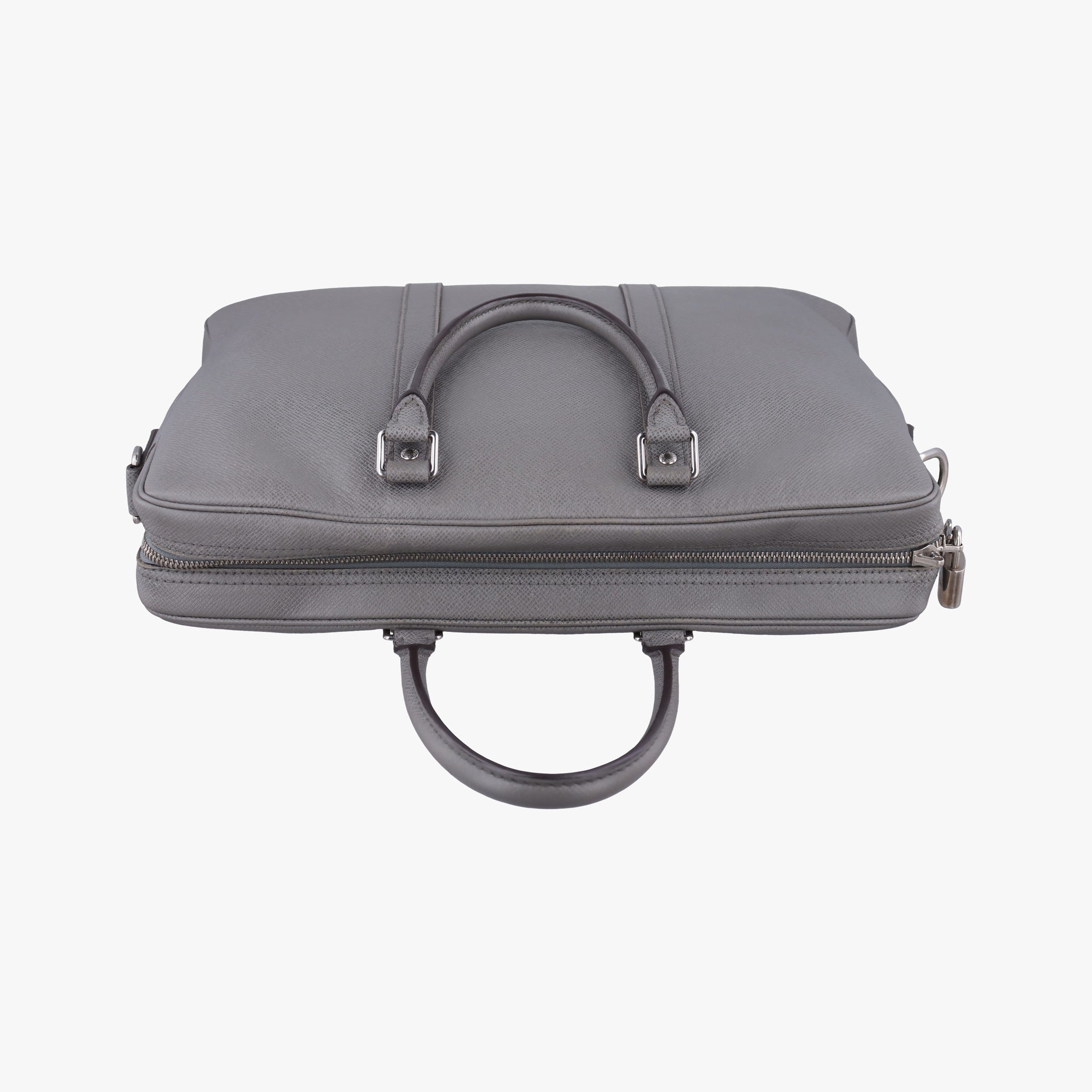 Pre-owned Louis Vuitton Port Document Voyage PM Glacier Taiga M30640 handbag | stylenewstar