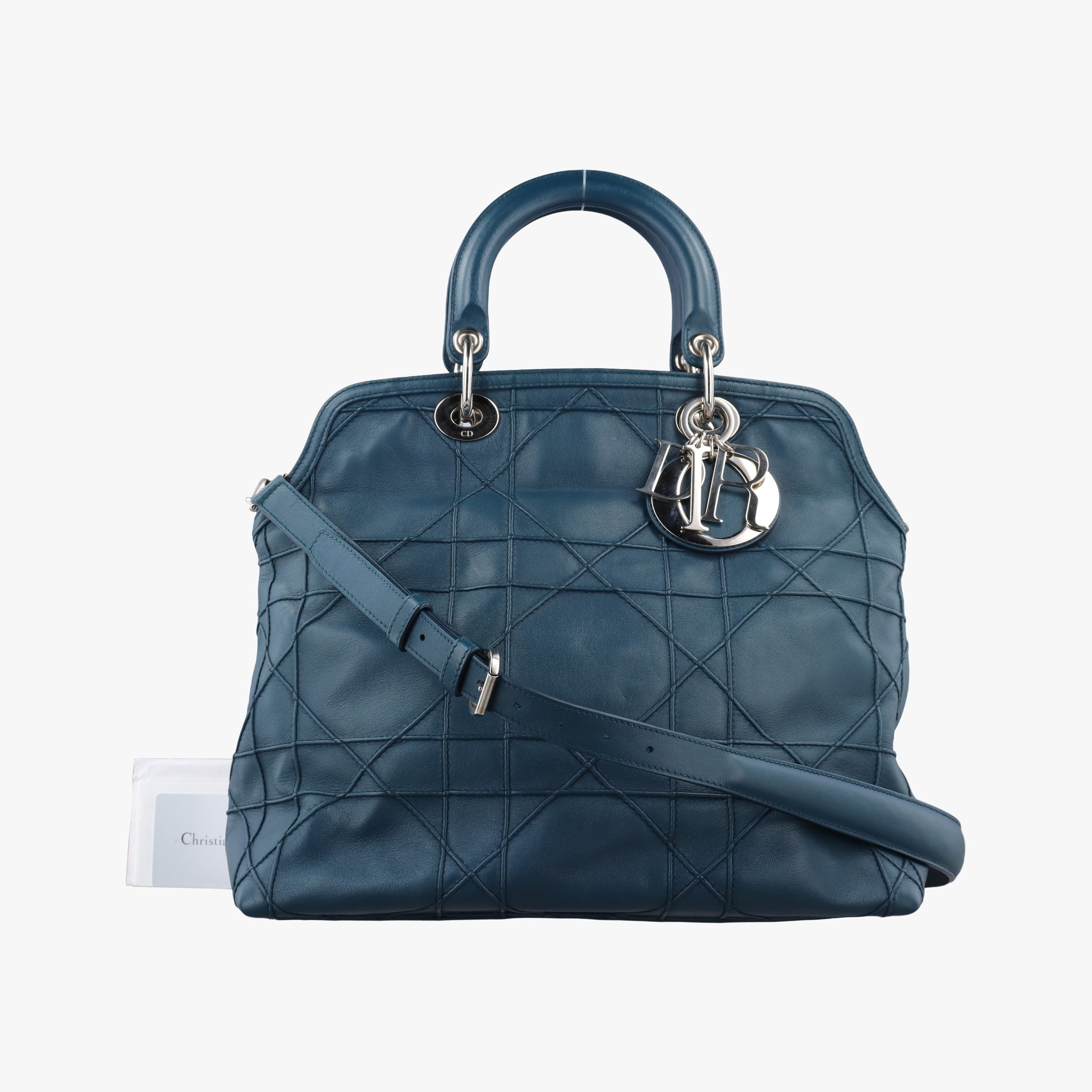 Vintage Christian Dior granville Blue lambskin  shoulderbag | stylenewstar