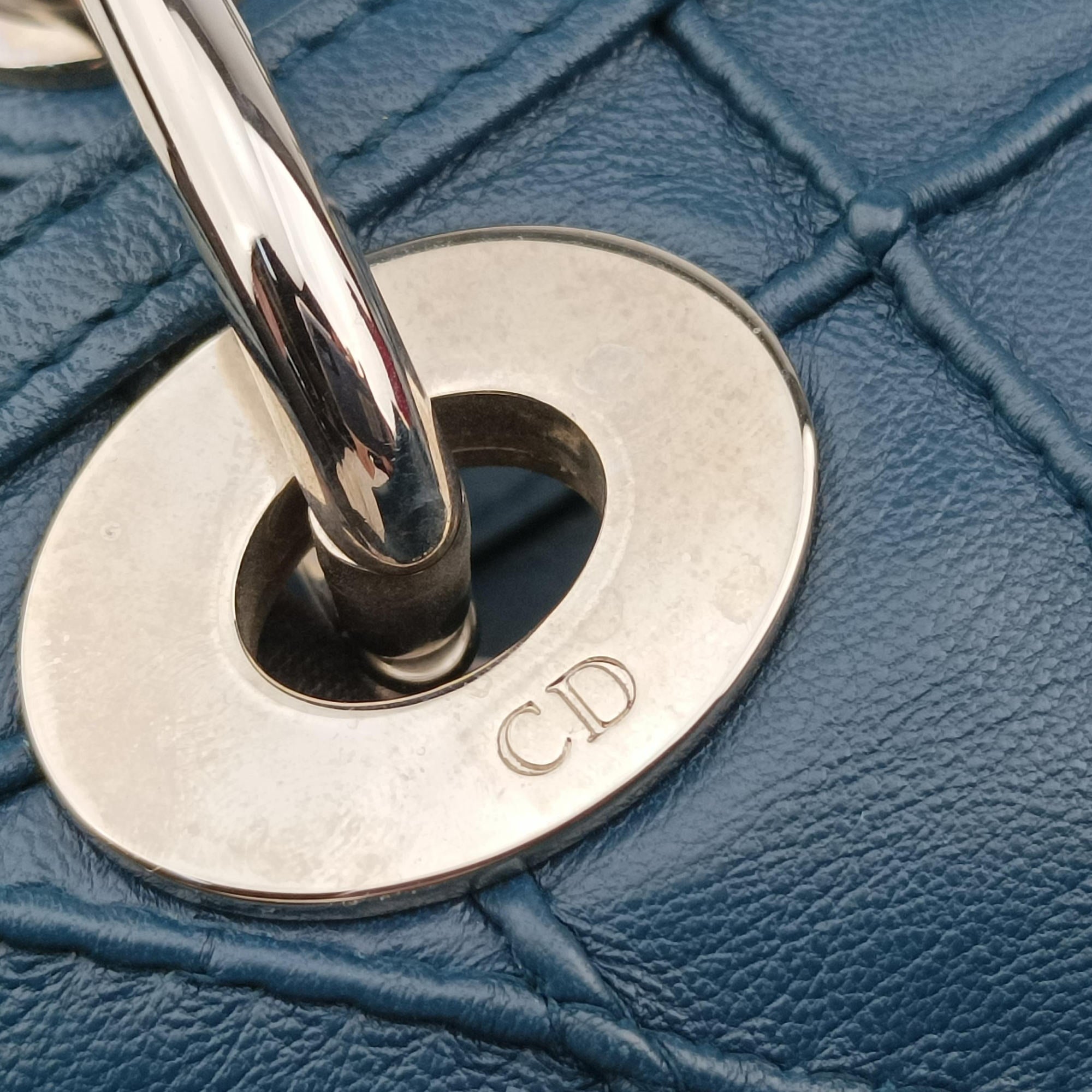 Vintage Christian Dior granville Blue lambskin  shoulderbag | stylenewstar