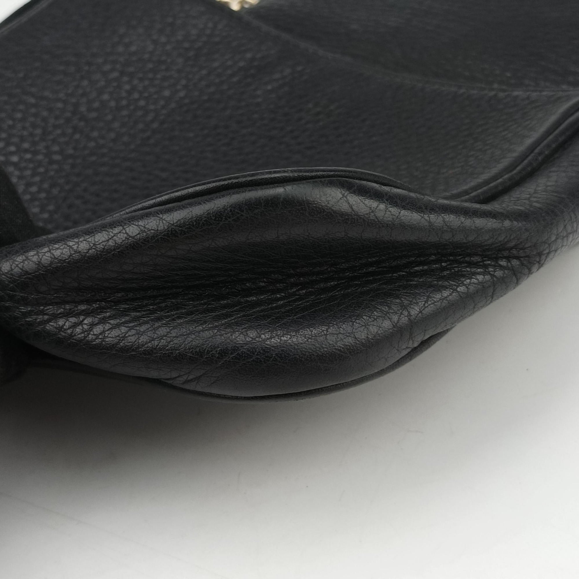 Pre-owned Gucci Soho Black Leather 323190 shoulderbag | stylenewstar